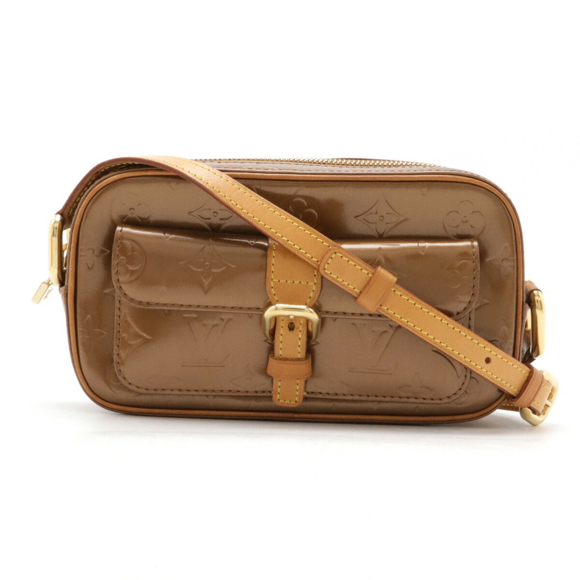 Louis Vuitton Bronze Leather Shoulder Bag (Pre-Owned)