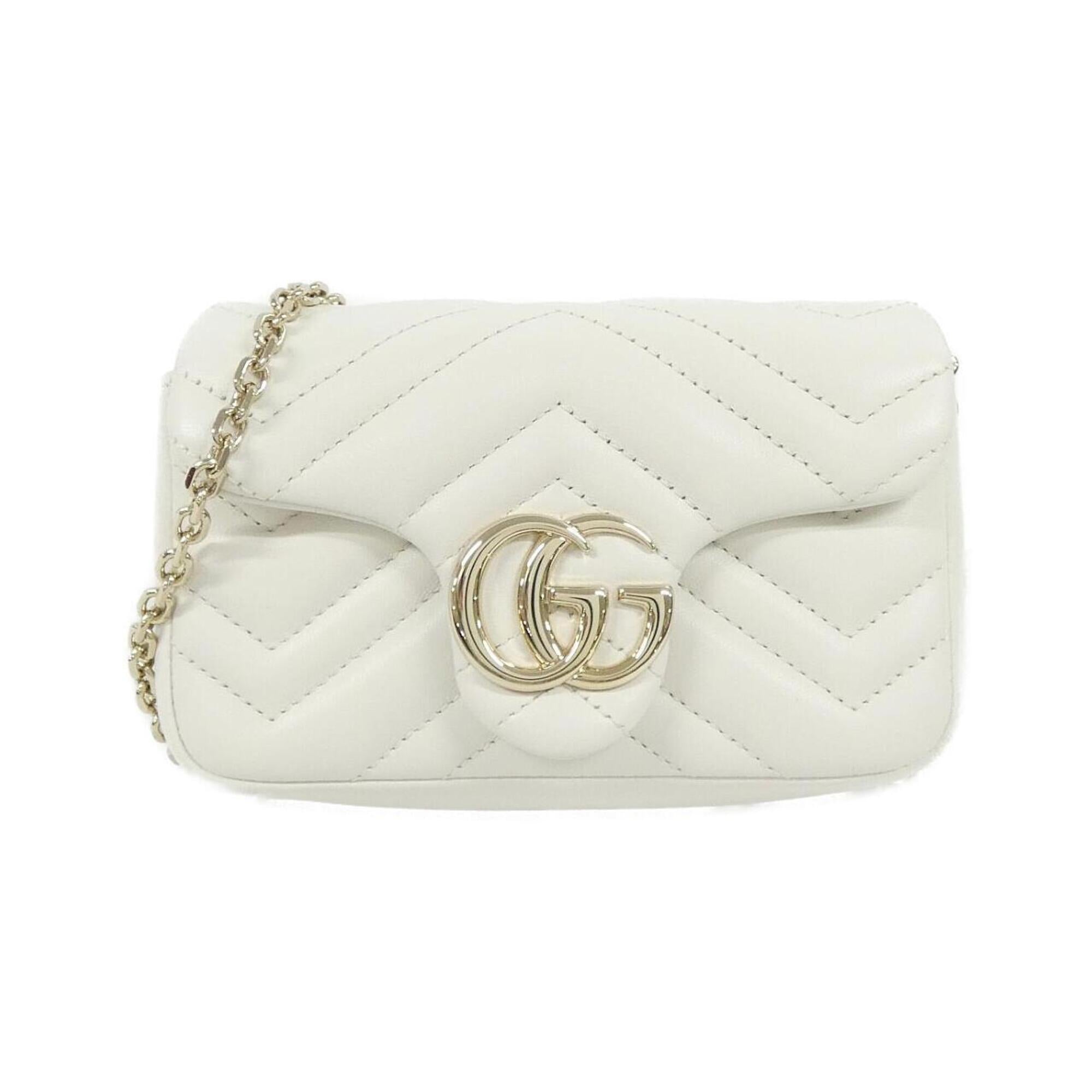 Gucci White Leather Shoulder Bag (Pre-Owned)