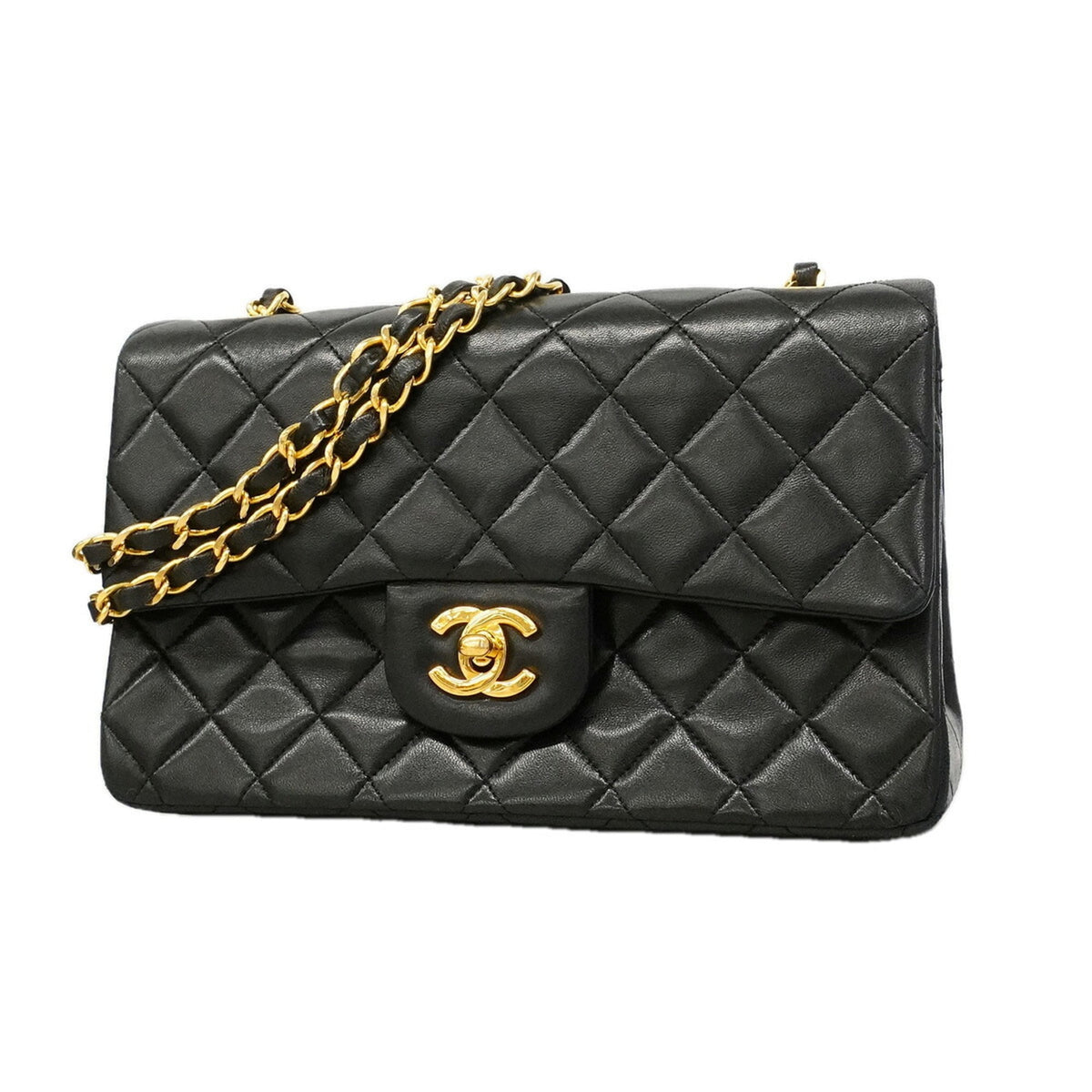 Chanel Black Leather Shoulder Bag (Pre-Owned)