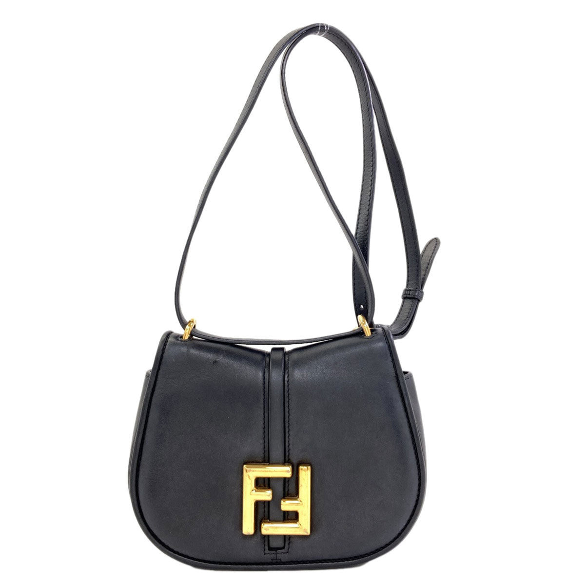 Fendi Black Leather Shoulder Bag (Pre-Owned)