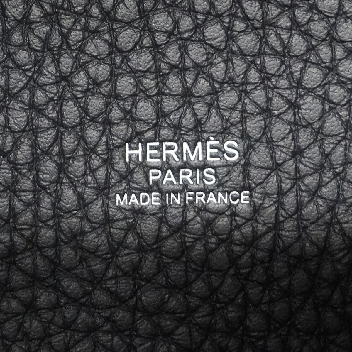 Hermes Navy Taurillon Clemence Leather Handbag (Pre-Owned)