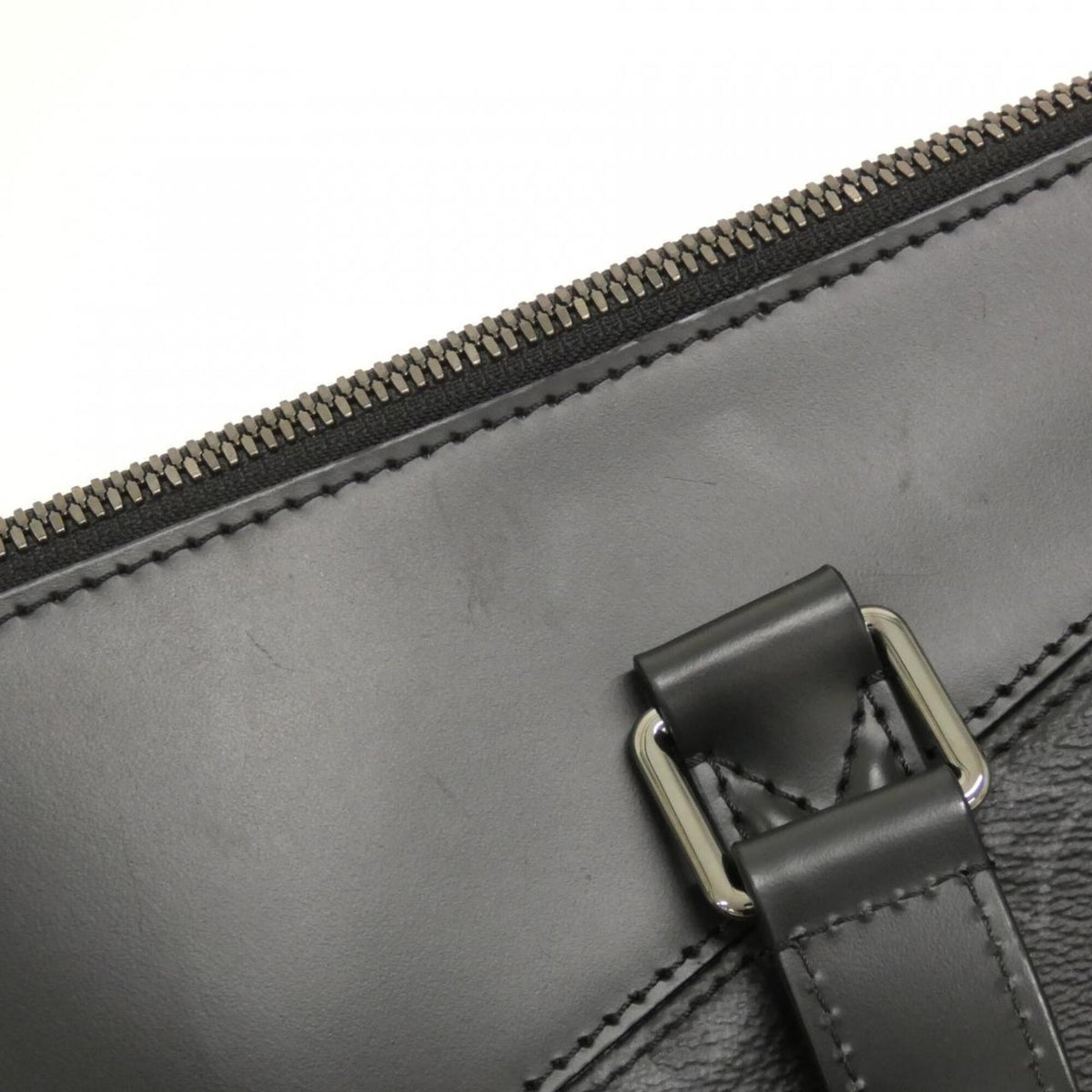 Louis Vuitton Black Coated Canvas Briefcase Handbag (Pre-Owned)