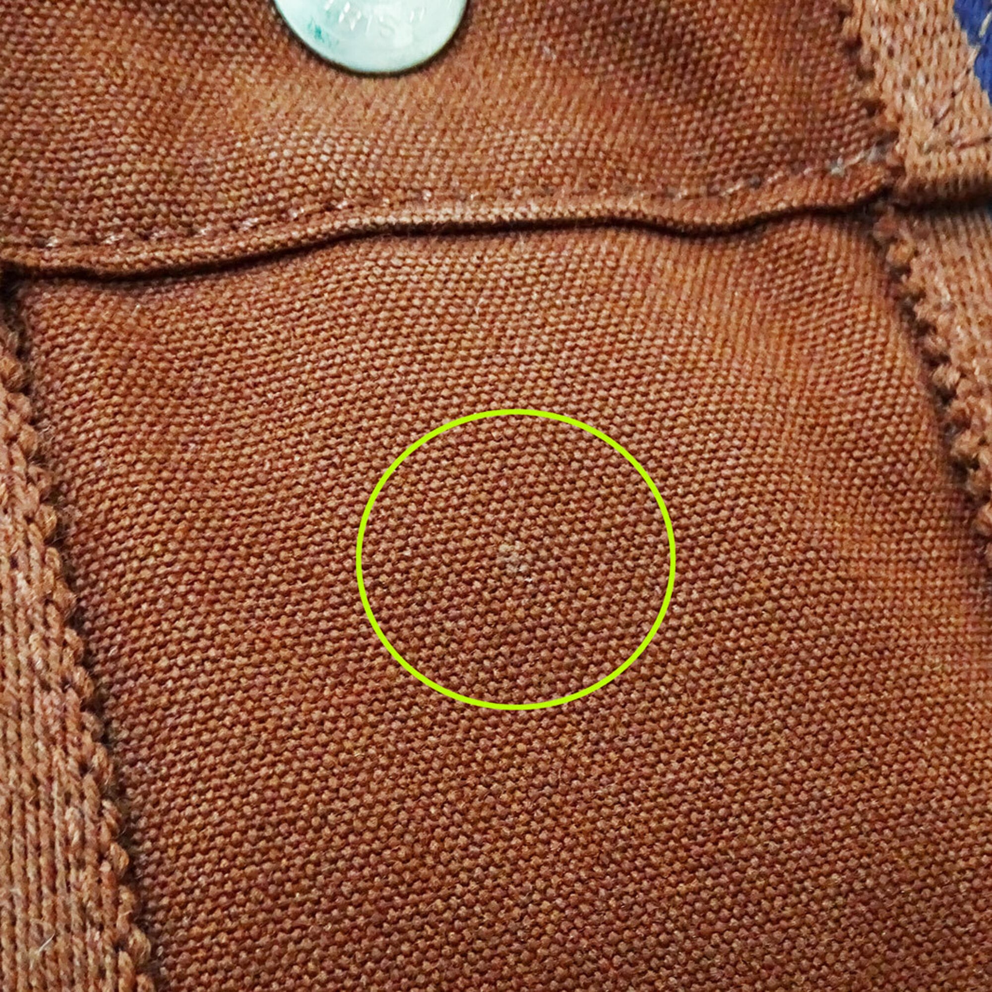 Hermes Brown Canvas Handbag Tote Bag (Pre-Owned)