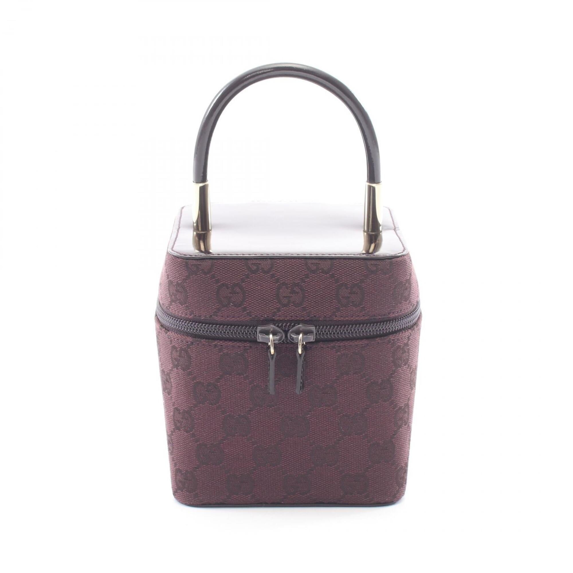 Gucci Purple Canvas Patent Leather Handbag (Pre-Owned)