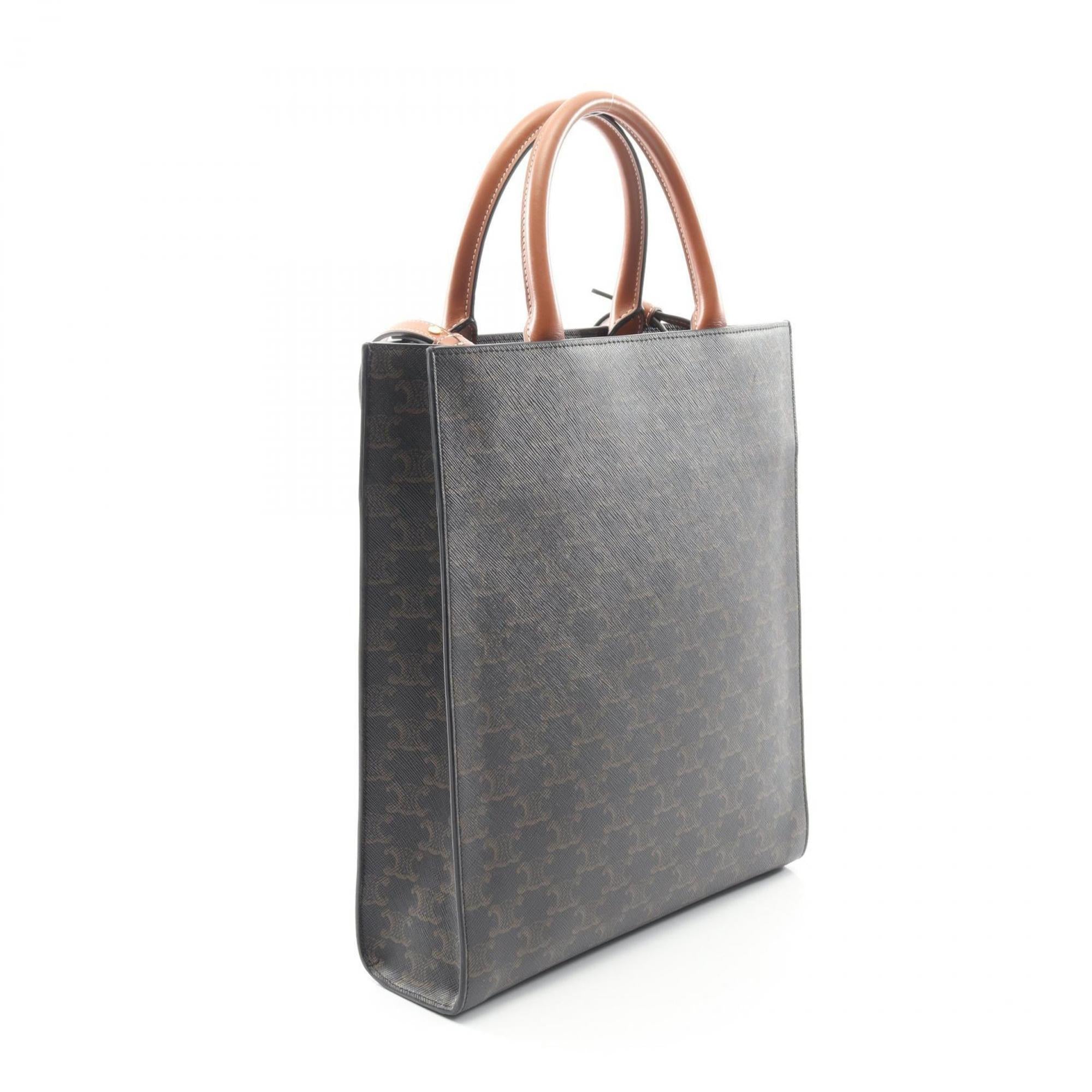 Celine Black Brown Pvc Leather Tote Bag (Pre-Owned)