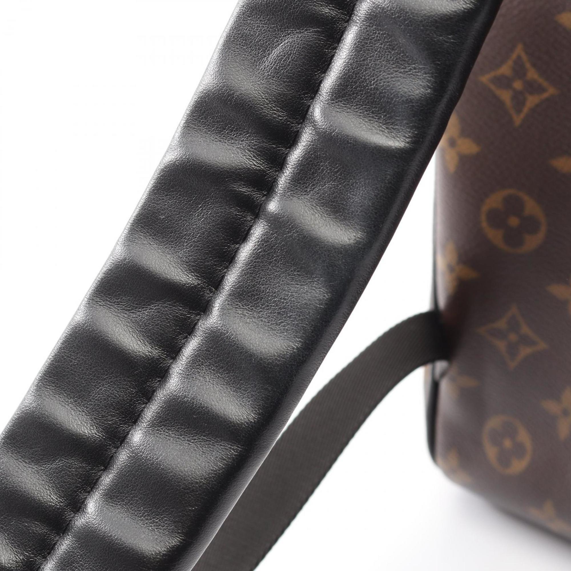 Louis Vuitton Black Brown Monogram Macassar Coated Canvas Leather Backpack (Pre-Owned)