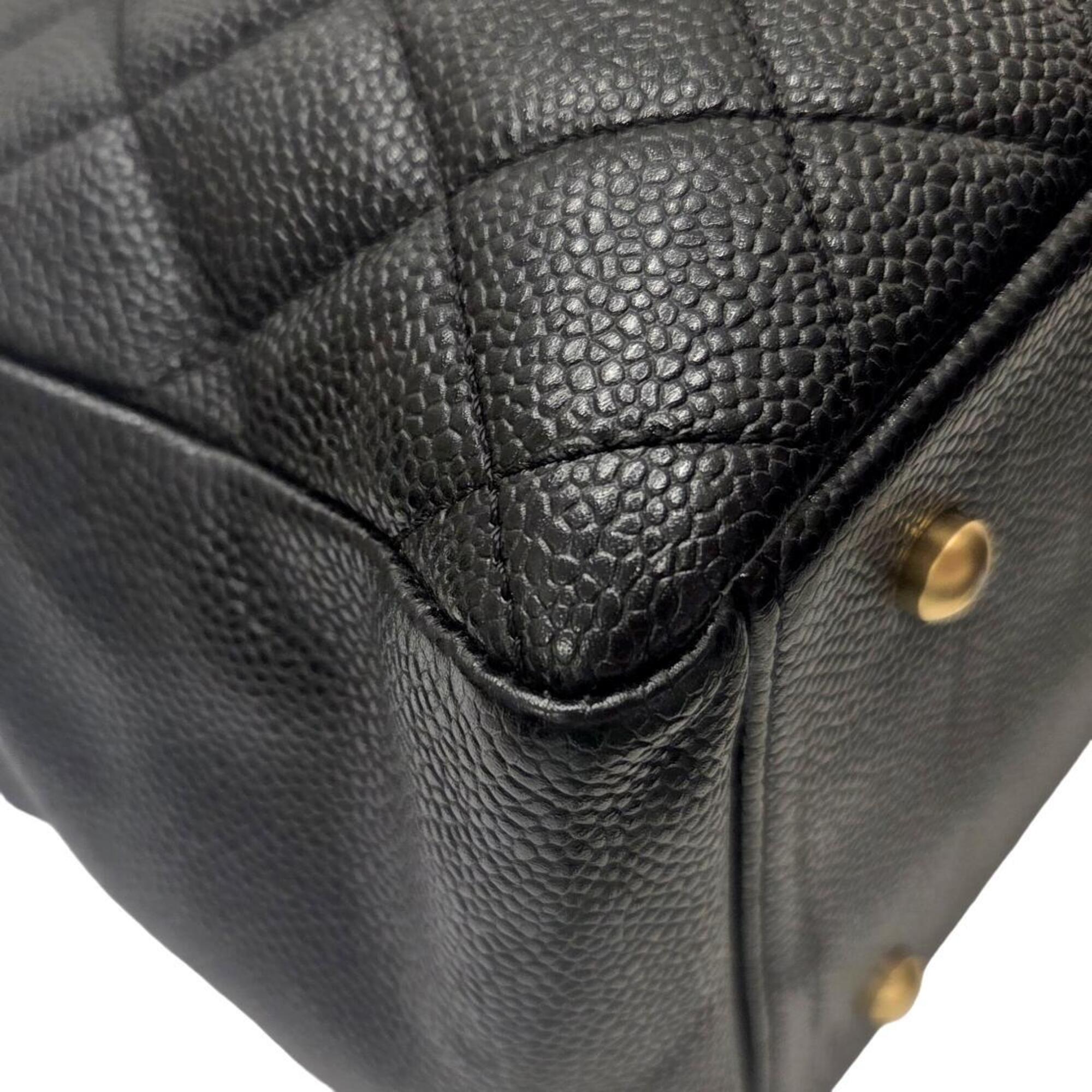 Chanel Black Grained Calfskin Tote Bag (Pre-Owned)
