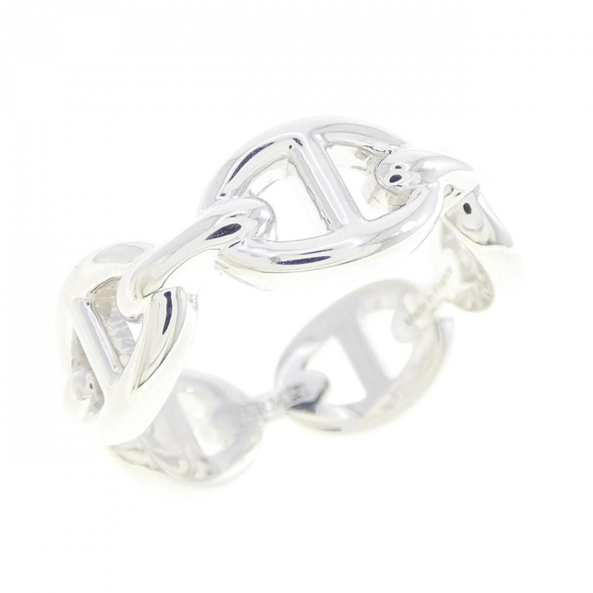 Hermes Chaine D'ancre Silver 925 Band Ring (Pre-Owned)
