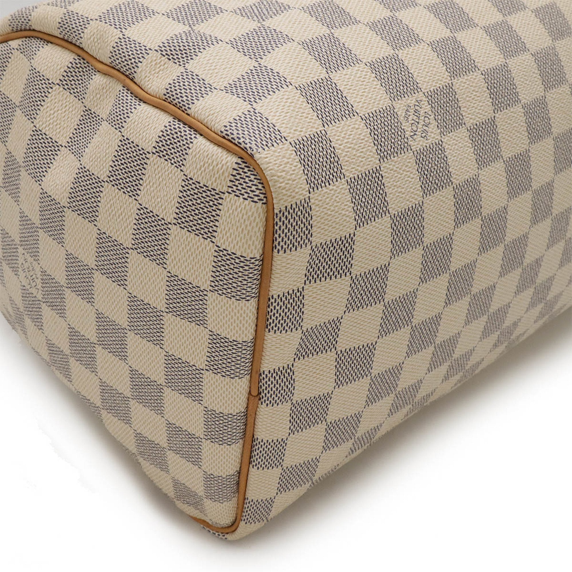 Louis Vuitton Ivory Damier Azur Boston Bag Handbag (Pre-Owned)