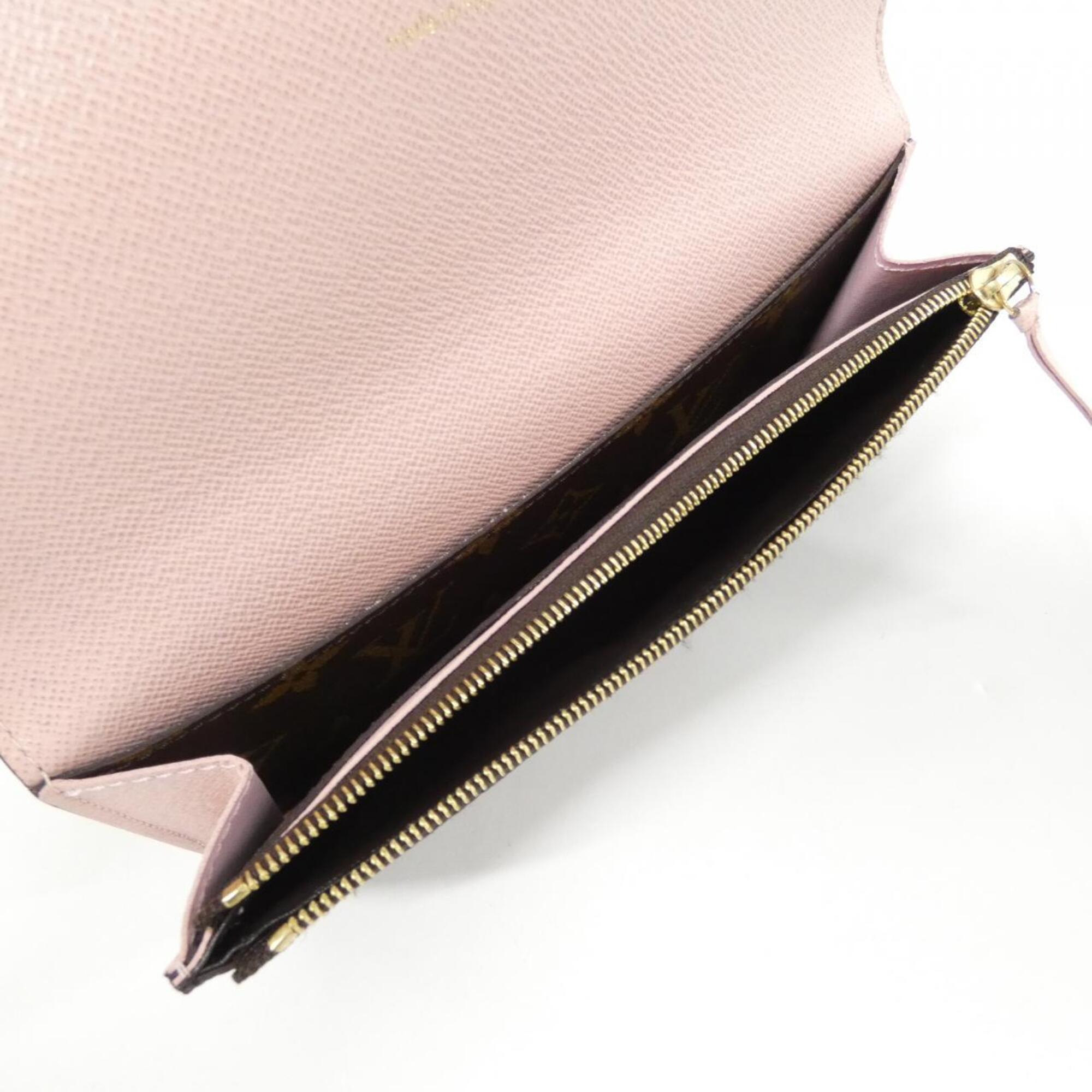 Louis Vuitton Brown Coated Canvas Long Wallet (Bi-Fold) (Pre-Owned)