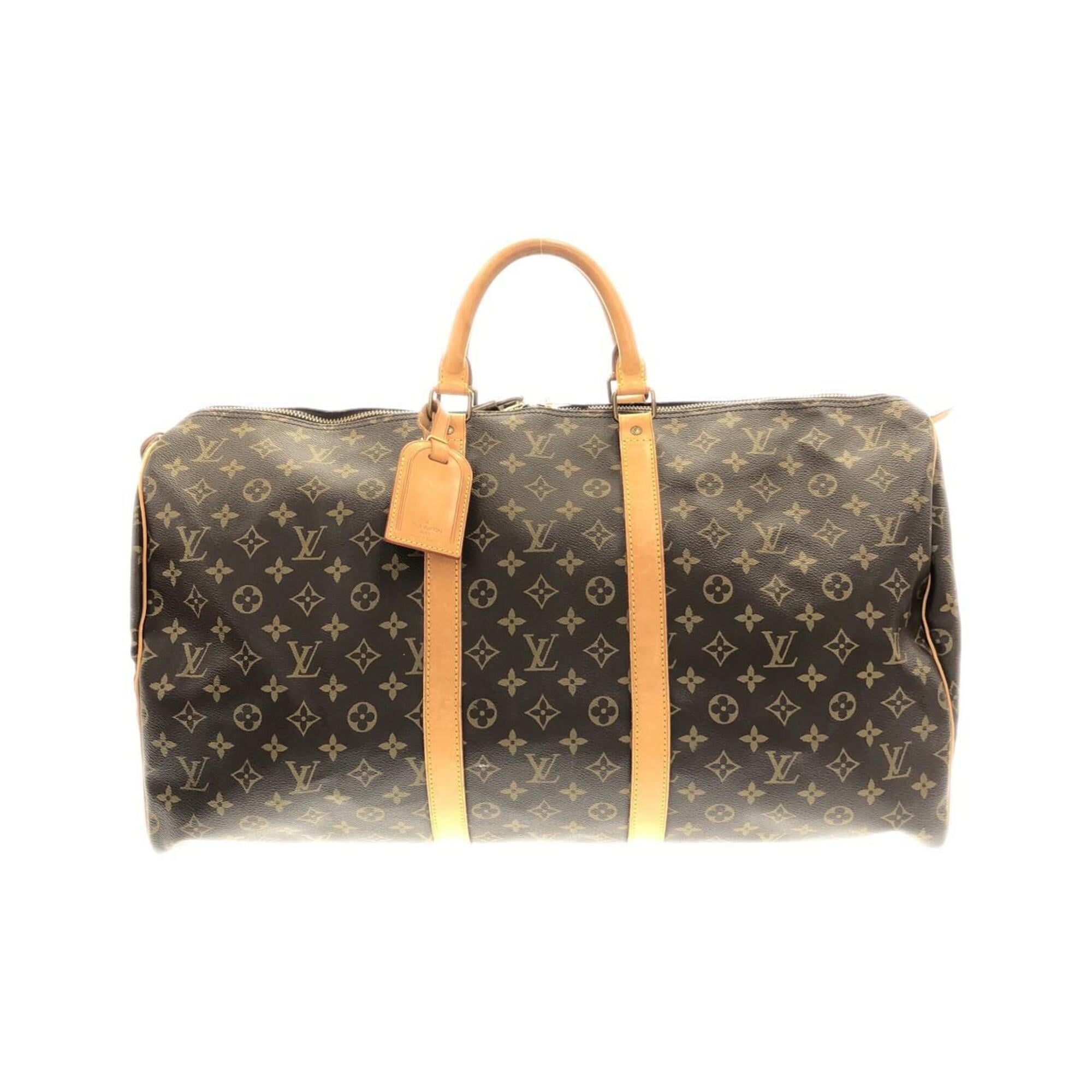 Louis Vuitton Brown Coated Canvas Boston Bag (Pre-Owned)