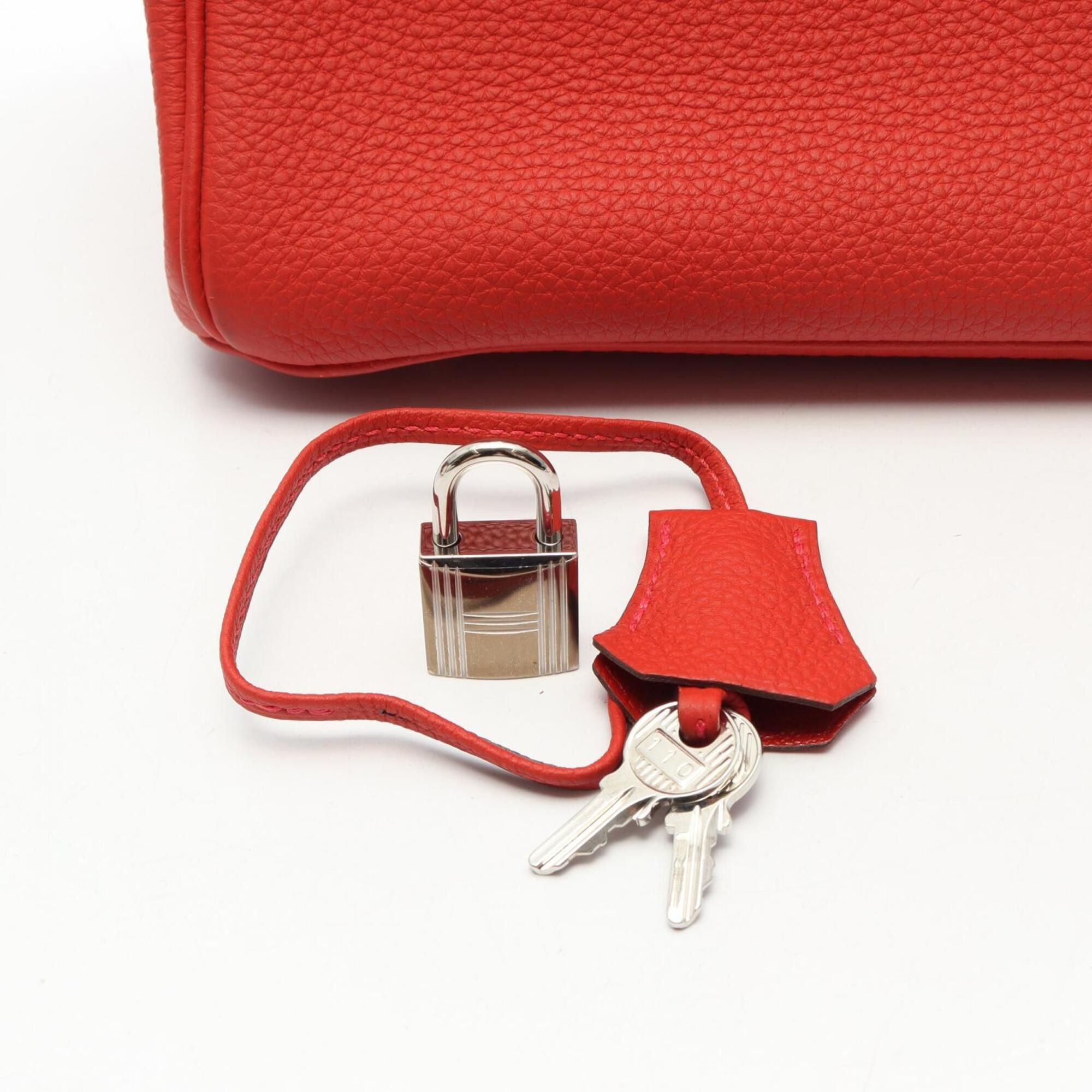 Hermes Red Color Togo Leather Handbag (Pre-Owned)