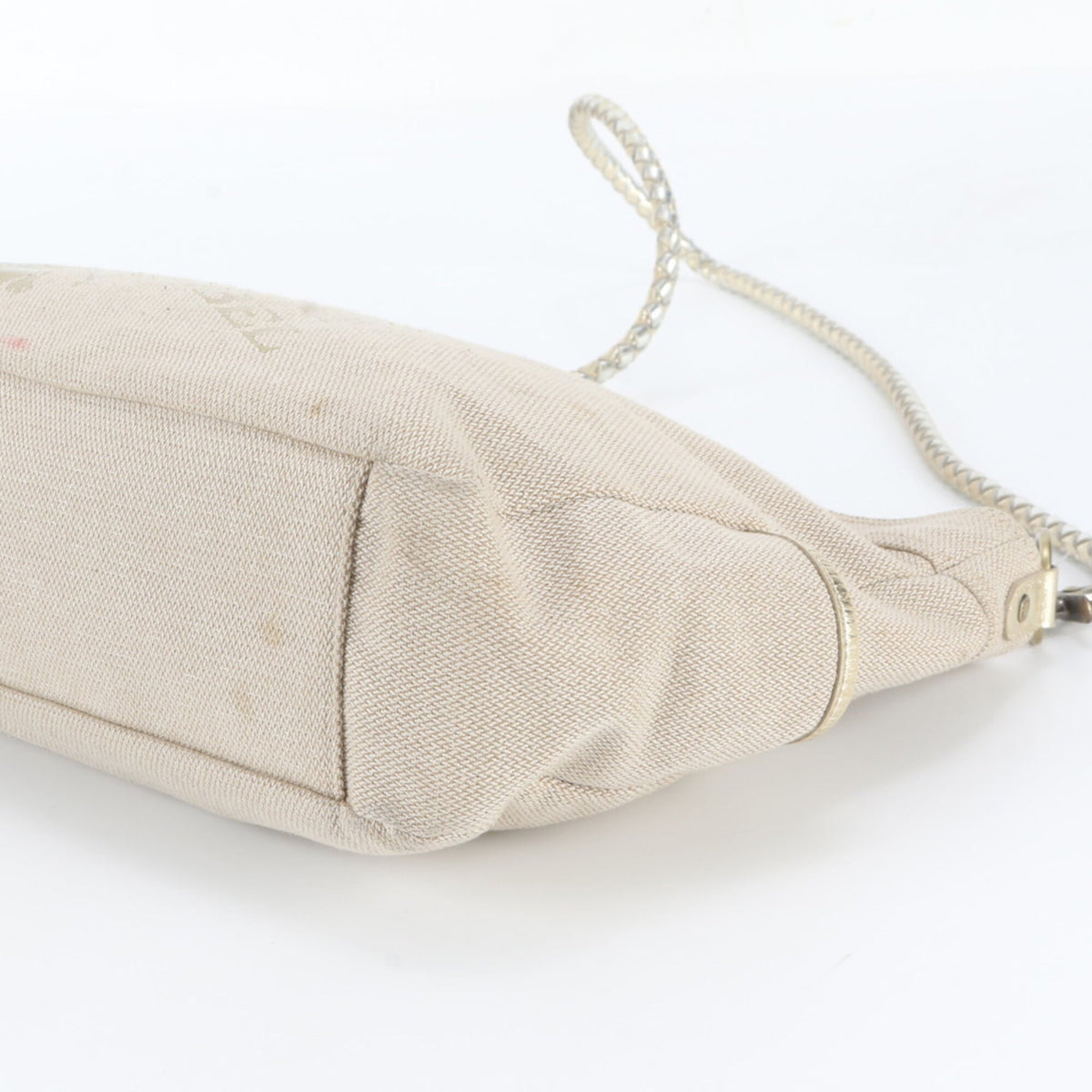 Burberry Beige Leather Canvas Shoulder Bag (Pre-Owned)