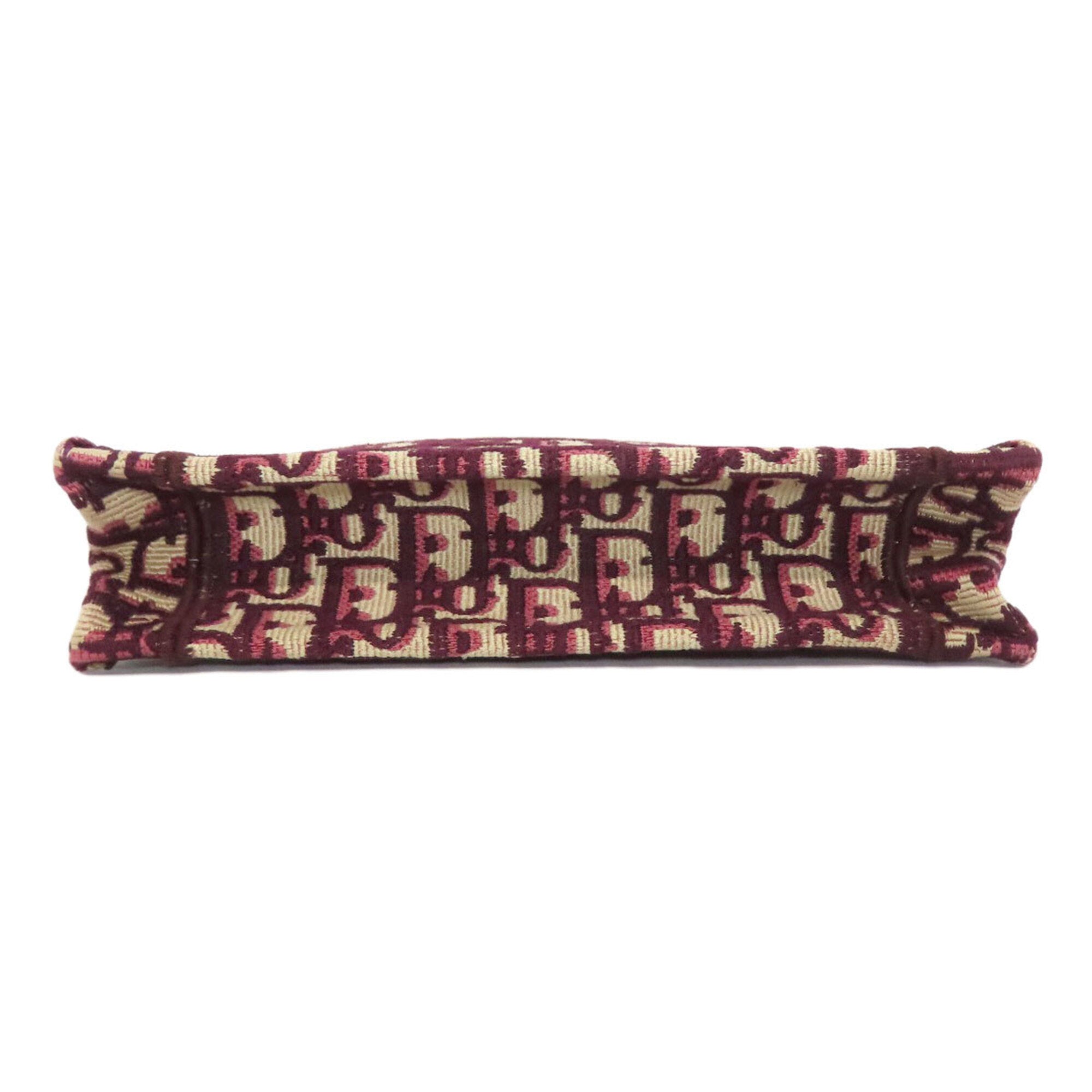 Christian Dior Bordeaux Canvas Handbag (Pre-Owned)