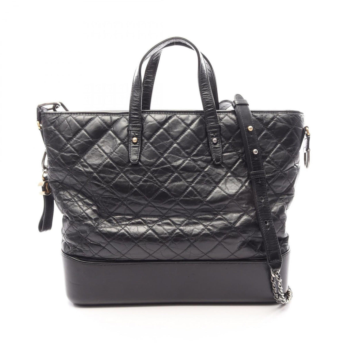 Chanel Black Leather Handbag (Pre-Owned)