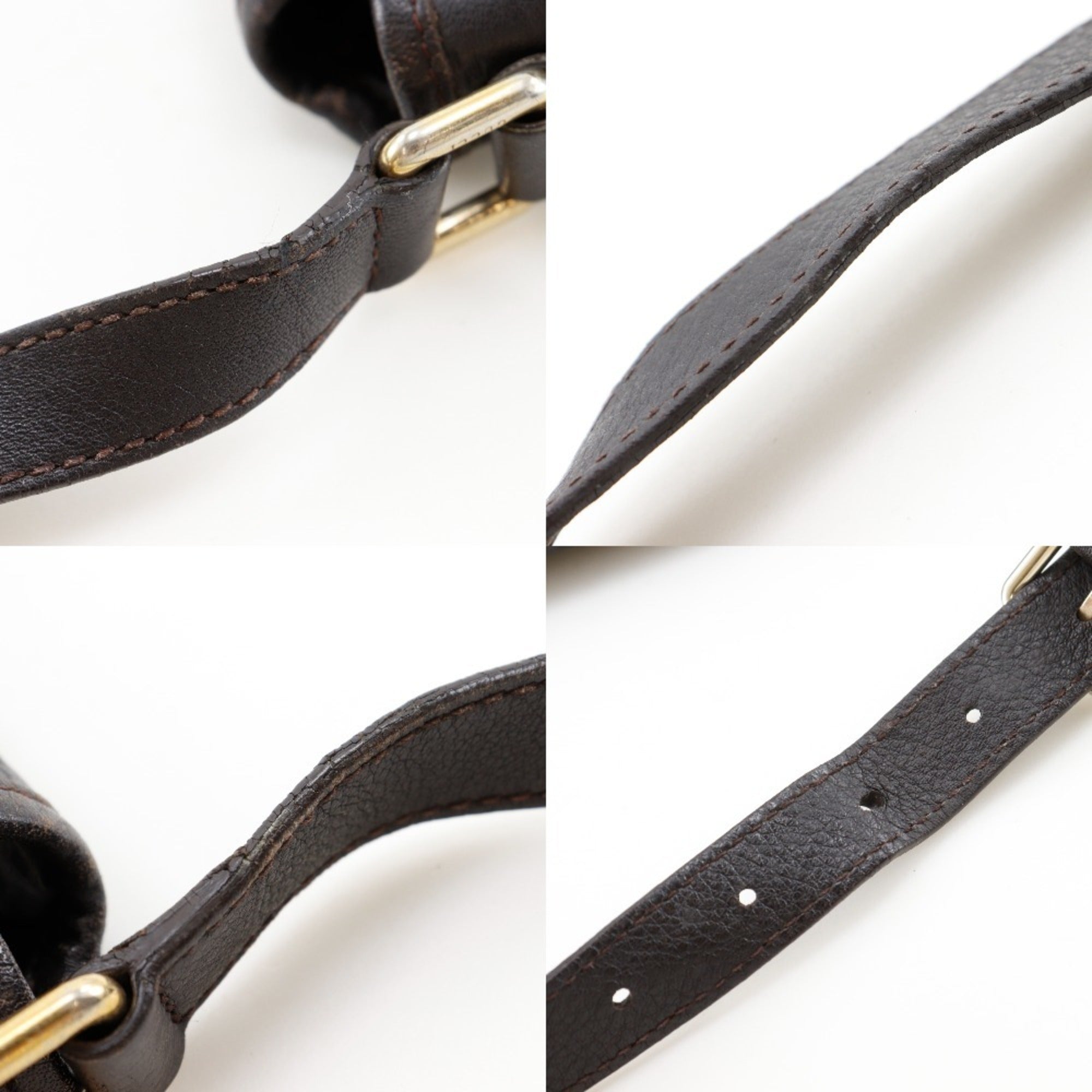 Gucci Brown Leather Shoulder Bag (Pre-Owned)