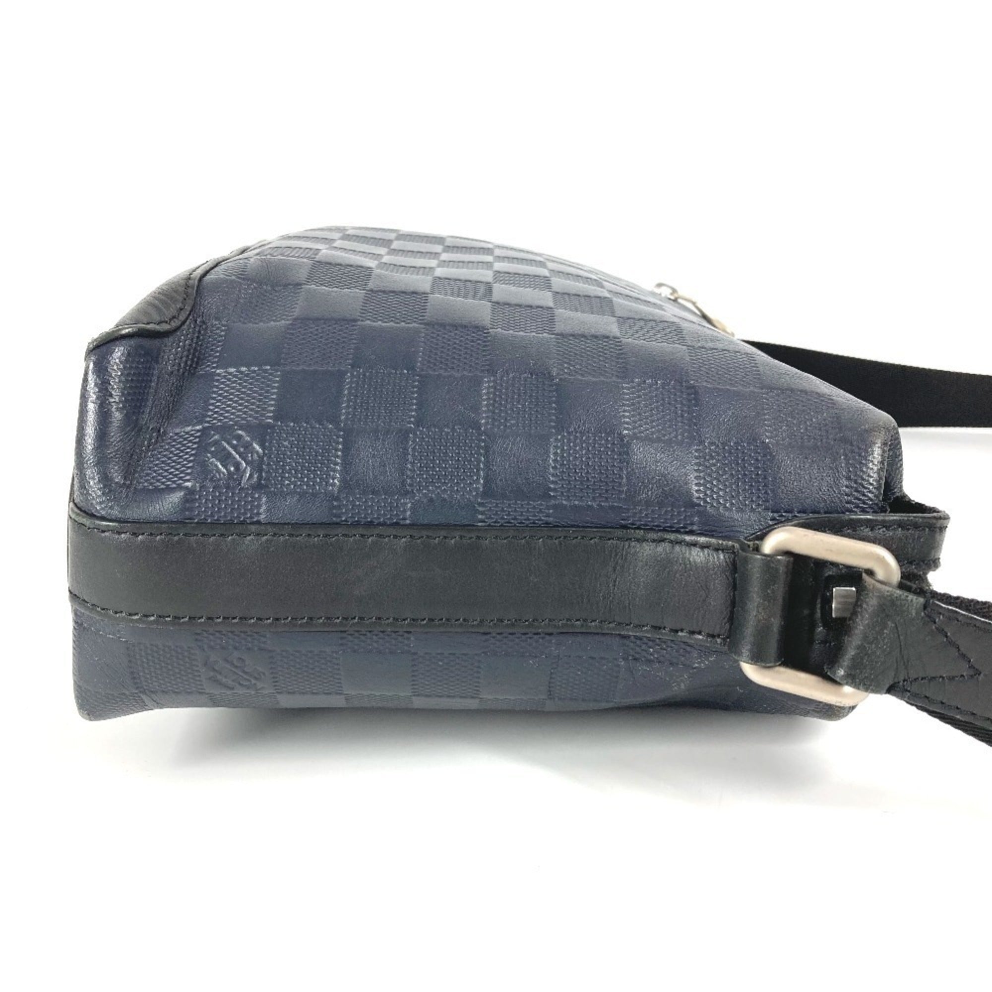Louis Vuitton Black Galle Navy Damier Infini Shoulder Bag (Pre-Owned)