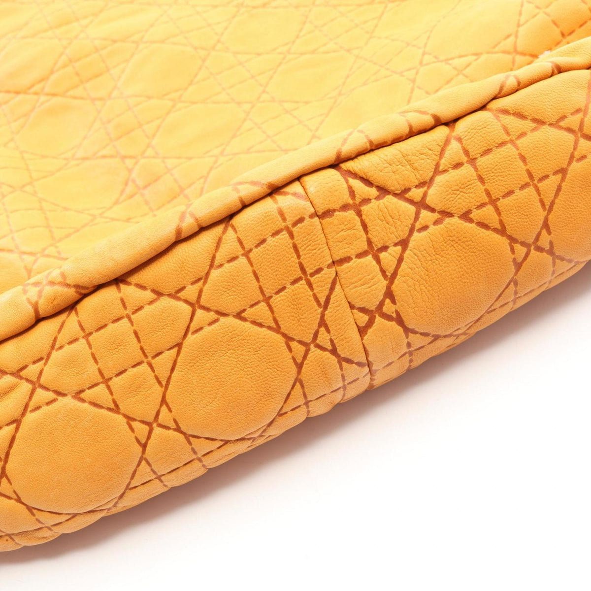 Christian Dior Orange Leather Handbag Shoulder Bag (Pre-Owned)