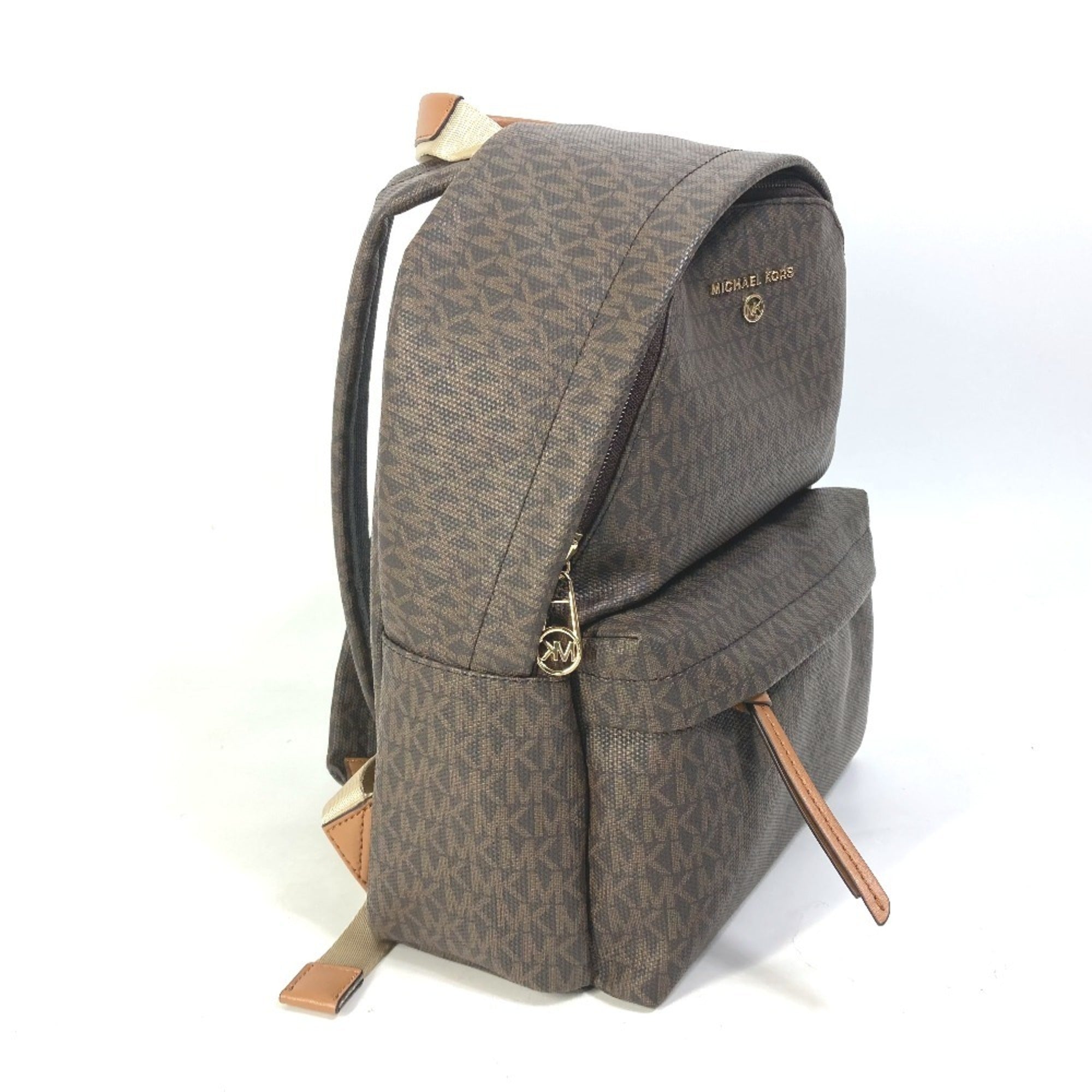 Michael Kors Brown Pvc Leather Backpack (Pre-Owned)