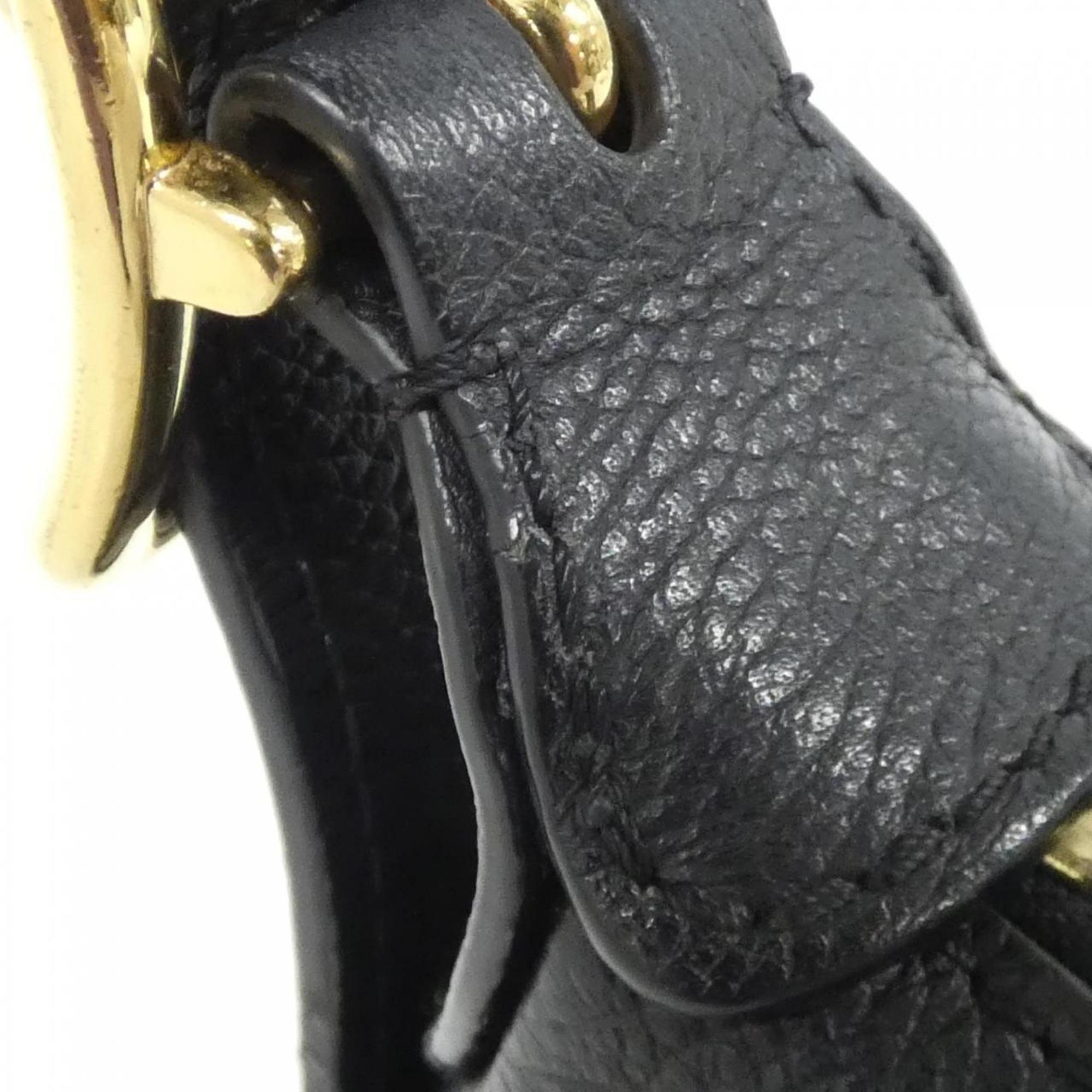 Louis Vuitton Black Leather Shoulder Bag (Pre-Owned)