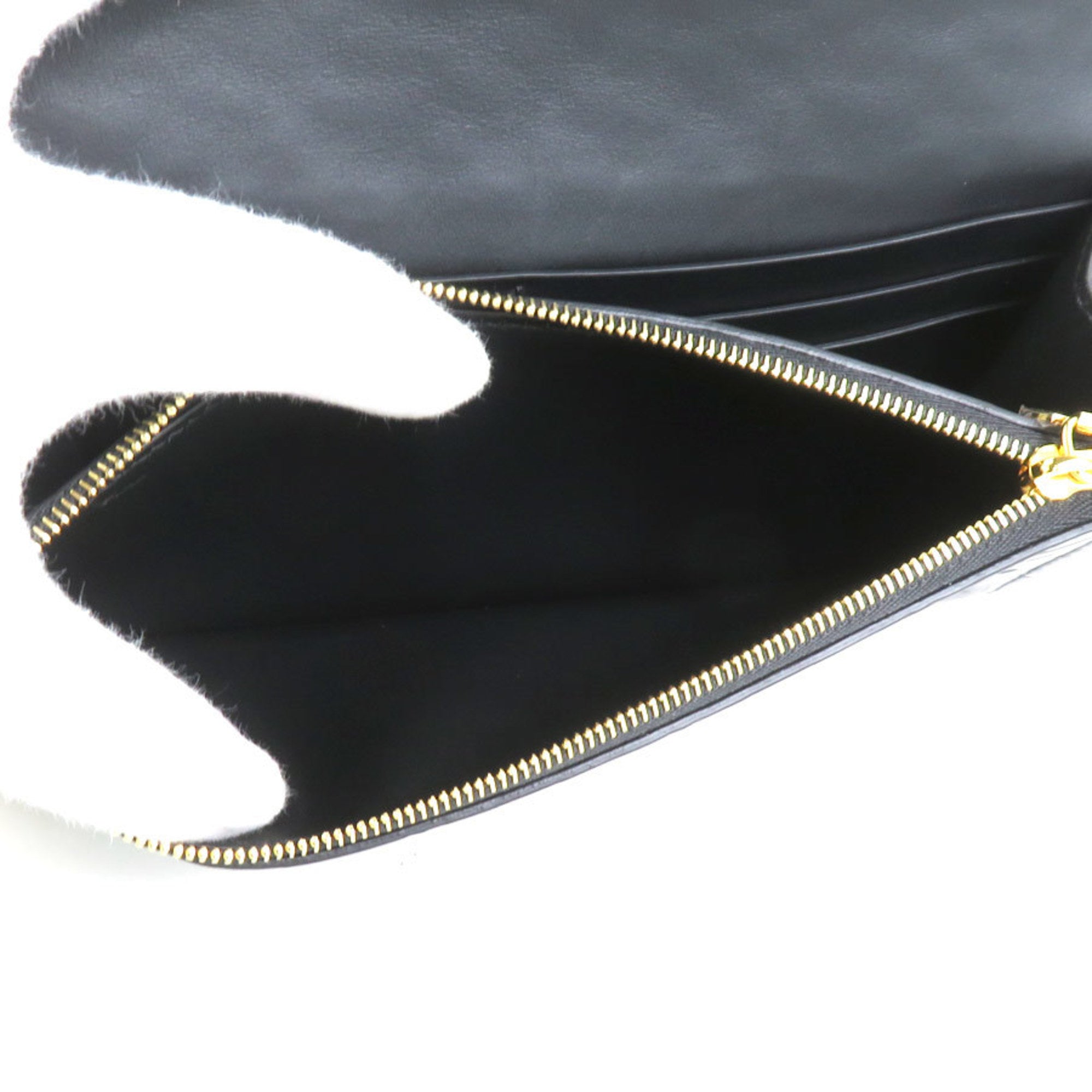 Burberry Black Leather Long Wallet (Bi-Fold) (Pre-Owned)