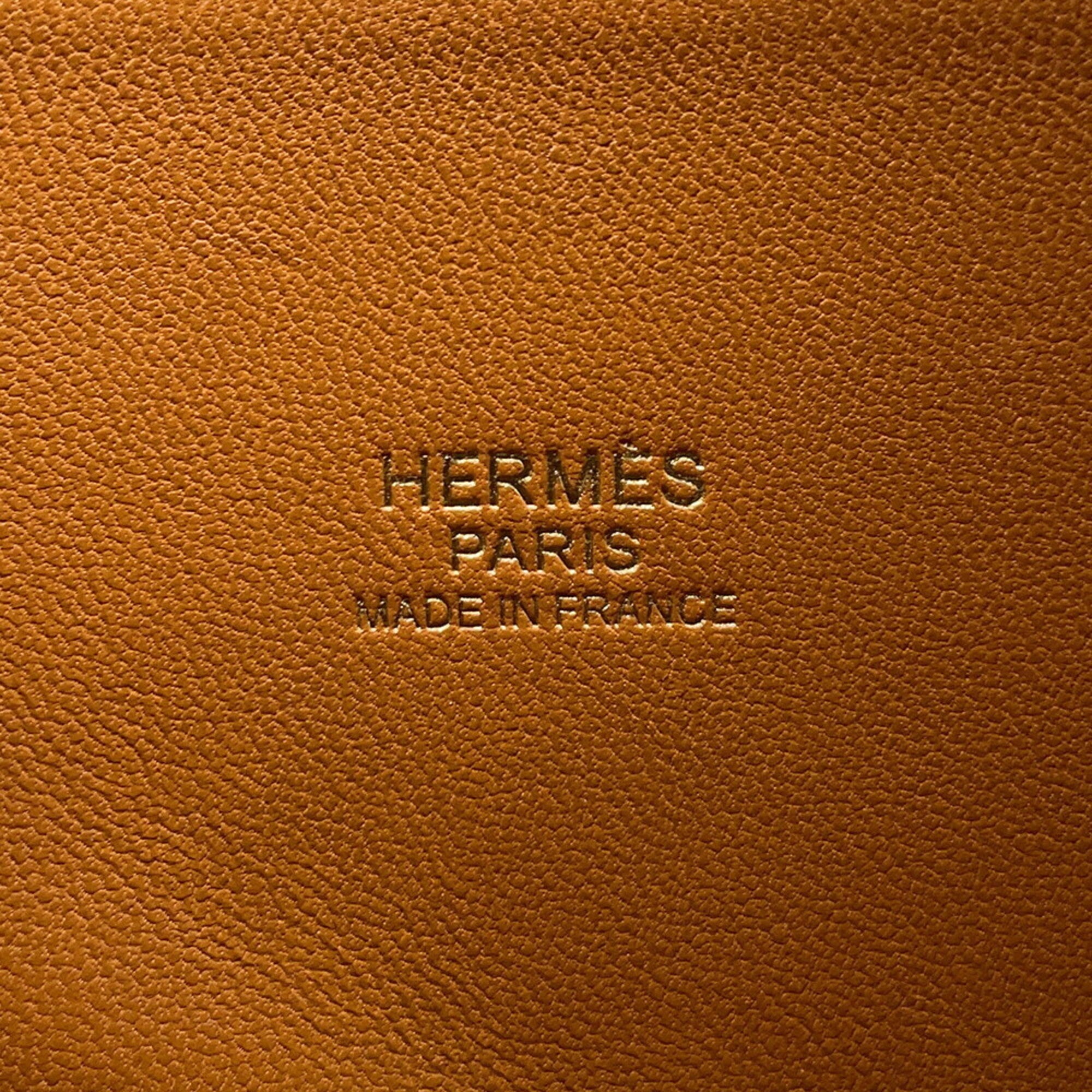 Hermes Gold Brown Epsom Leather Handbag Shoulder Bag (Pre-Owned)