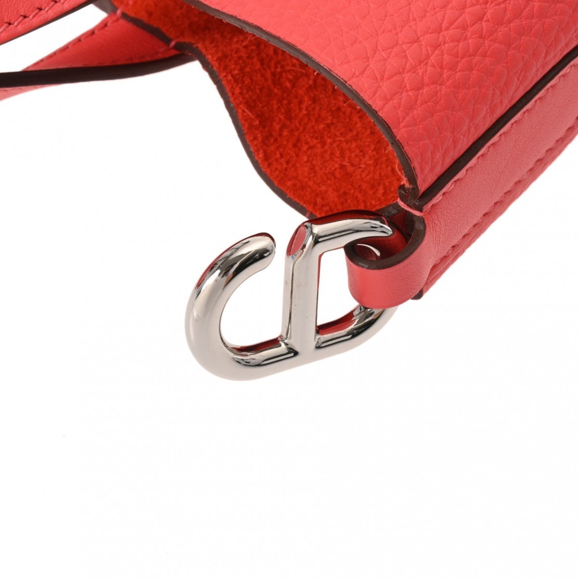 Hermes Orange Red Orange Taurillon Clemence Leather Handbag (Pre-Owned)