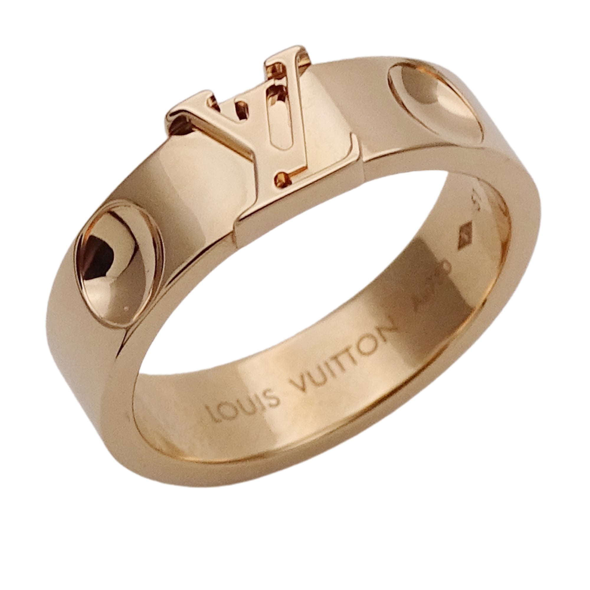 Louis Vuitton Pink Gold Pink Gold (18K) Band Ring (Pre-Owned)