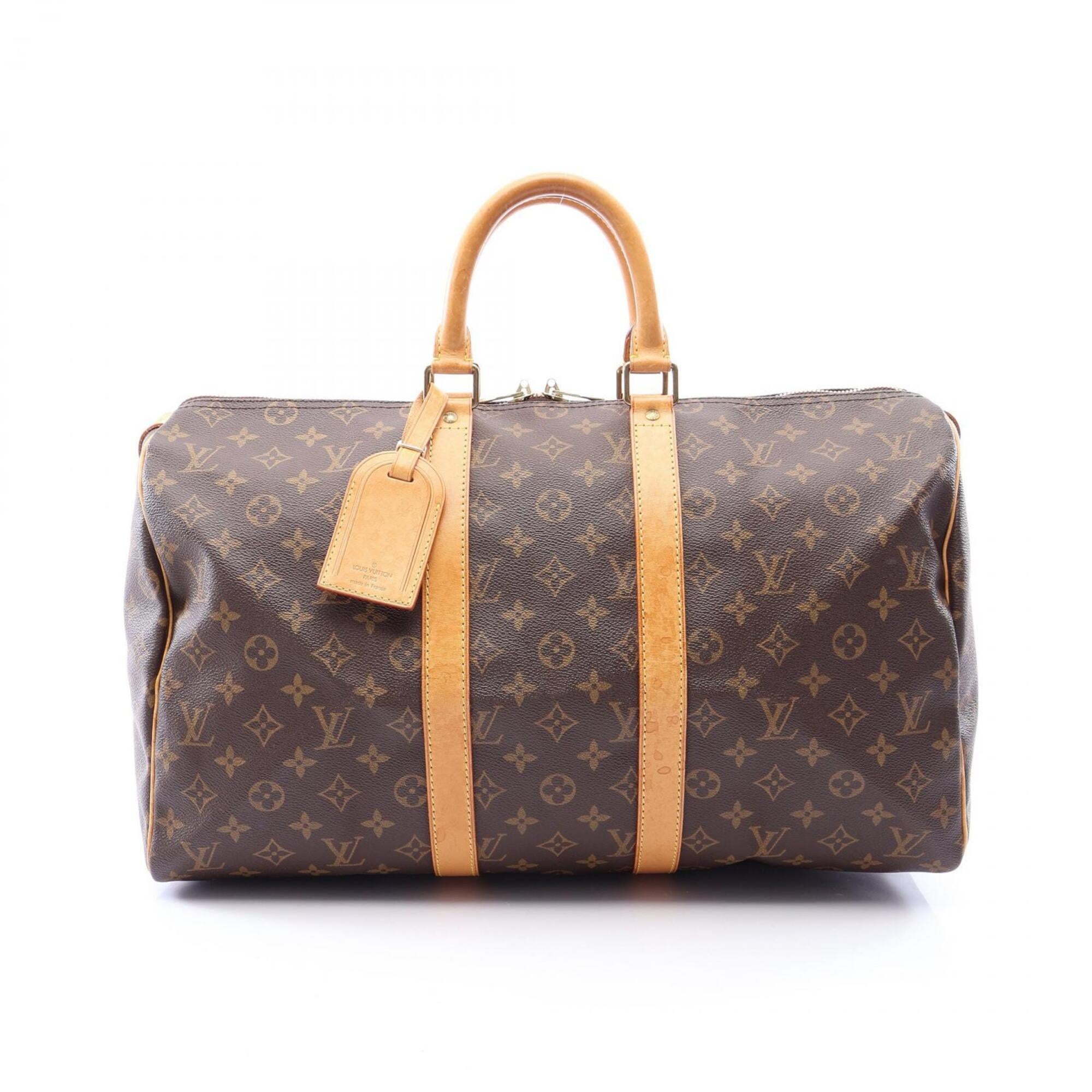 Louis Vuitton Monogram Brown Coated Canvas Boston Bag Handbag (Pre-Owned)