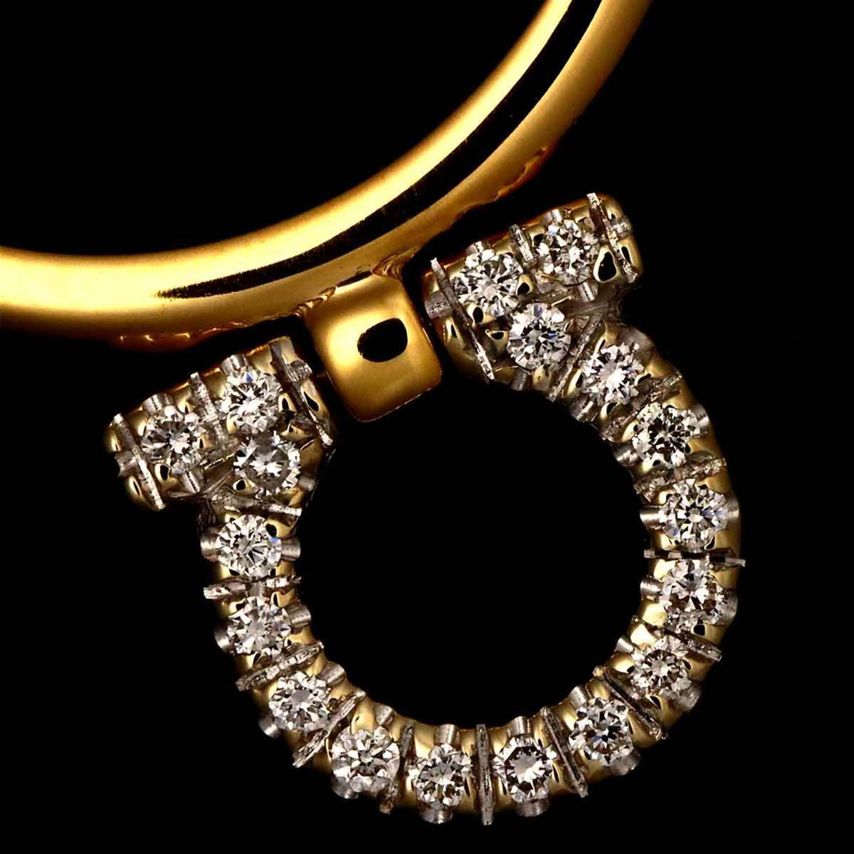 Salvatore Ferragamo White Gold Yellow Gold Yellow Gold (18K) White Gold (18K) Band Ring (Pre-Owned)
