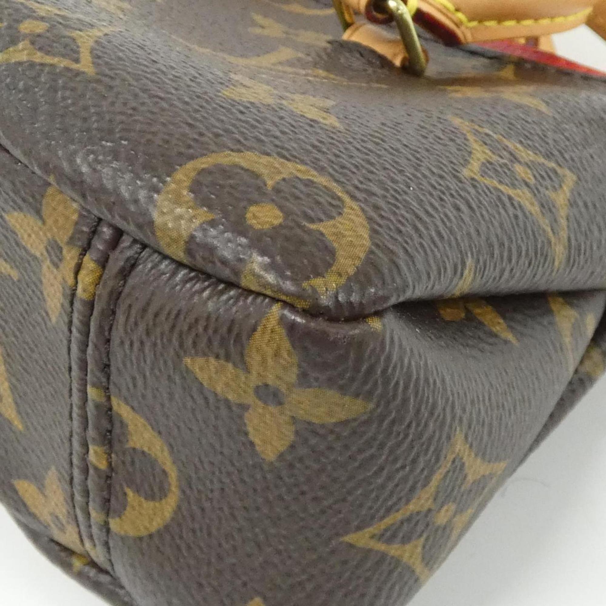 Louis Vuitton Monogram Cerise Marron Coated Canvas Leather Handbag (Pre-Owned)