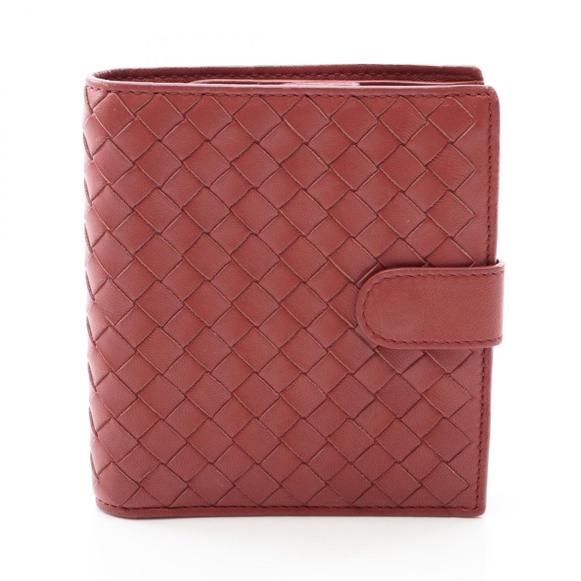 Bottega Veneta Bordeaux Intrecciato Wallet (Bi-Fold) (Pre-Owned)