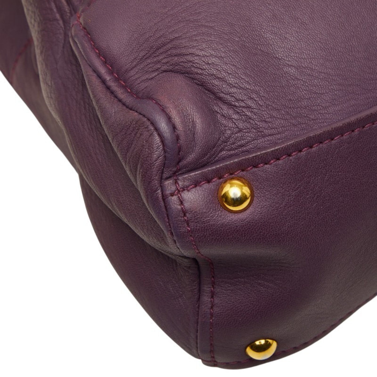 Miu Miu Purple Leather Boston Bag Handbag (Pre-Owned)