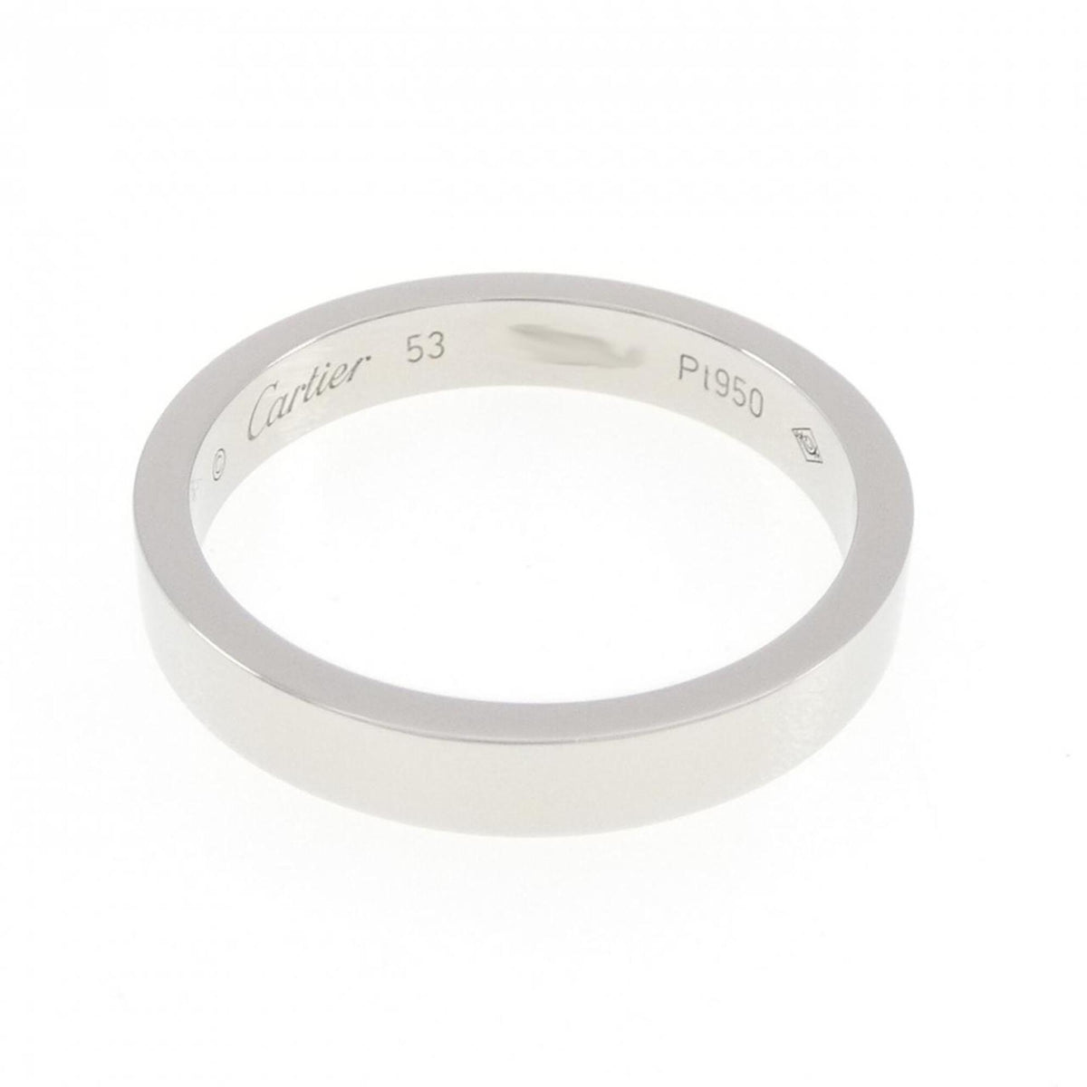 Cartier Platinum Platinum 950 Band Ring (Pre-Owned)