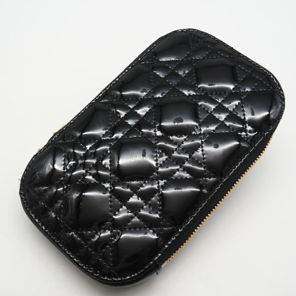 Christian Dior Lady Dior Black Leather Shoulder Bag (Pre-Owned)