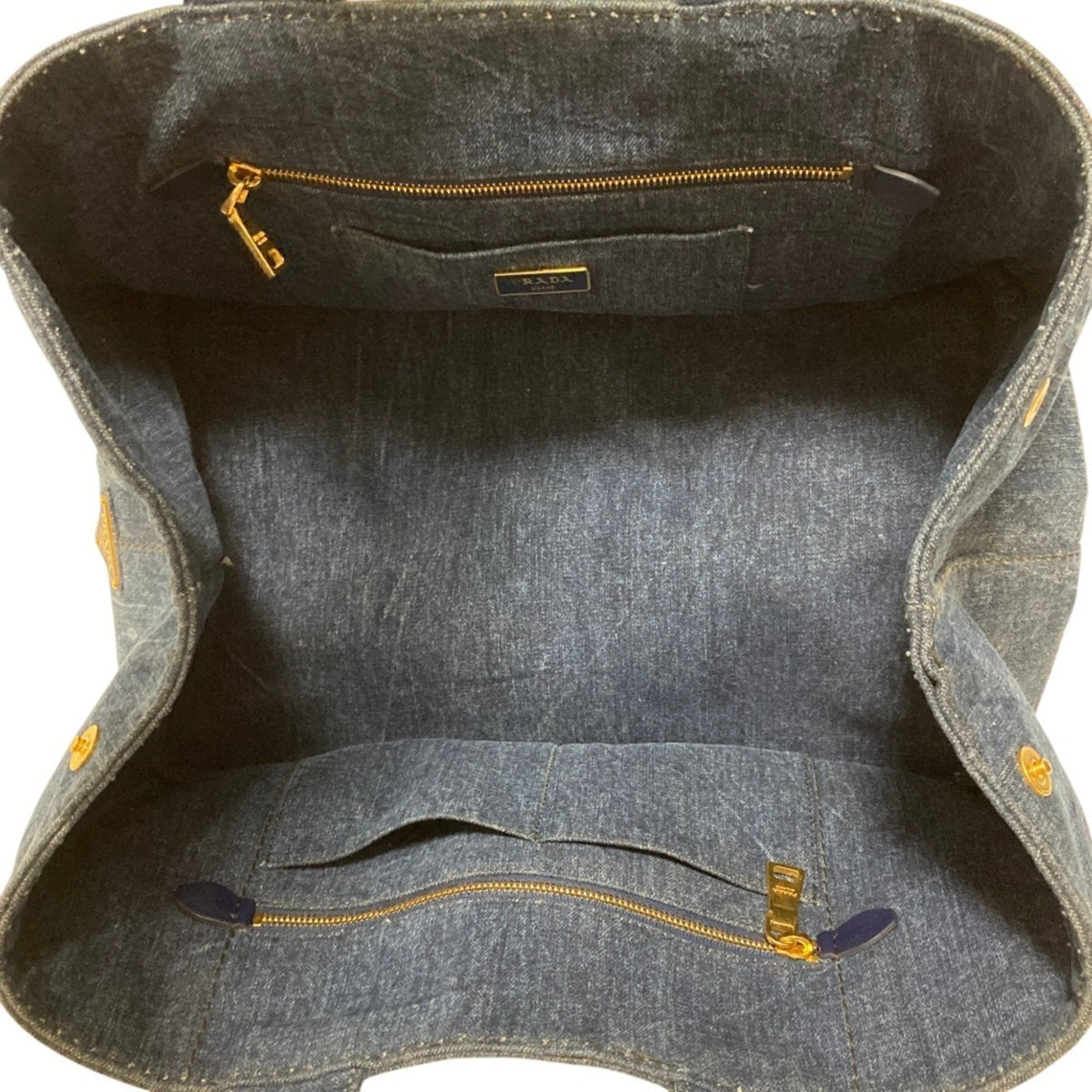 Prada Canapa Denim Tote Bag (Pre-Owned)