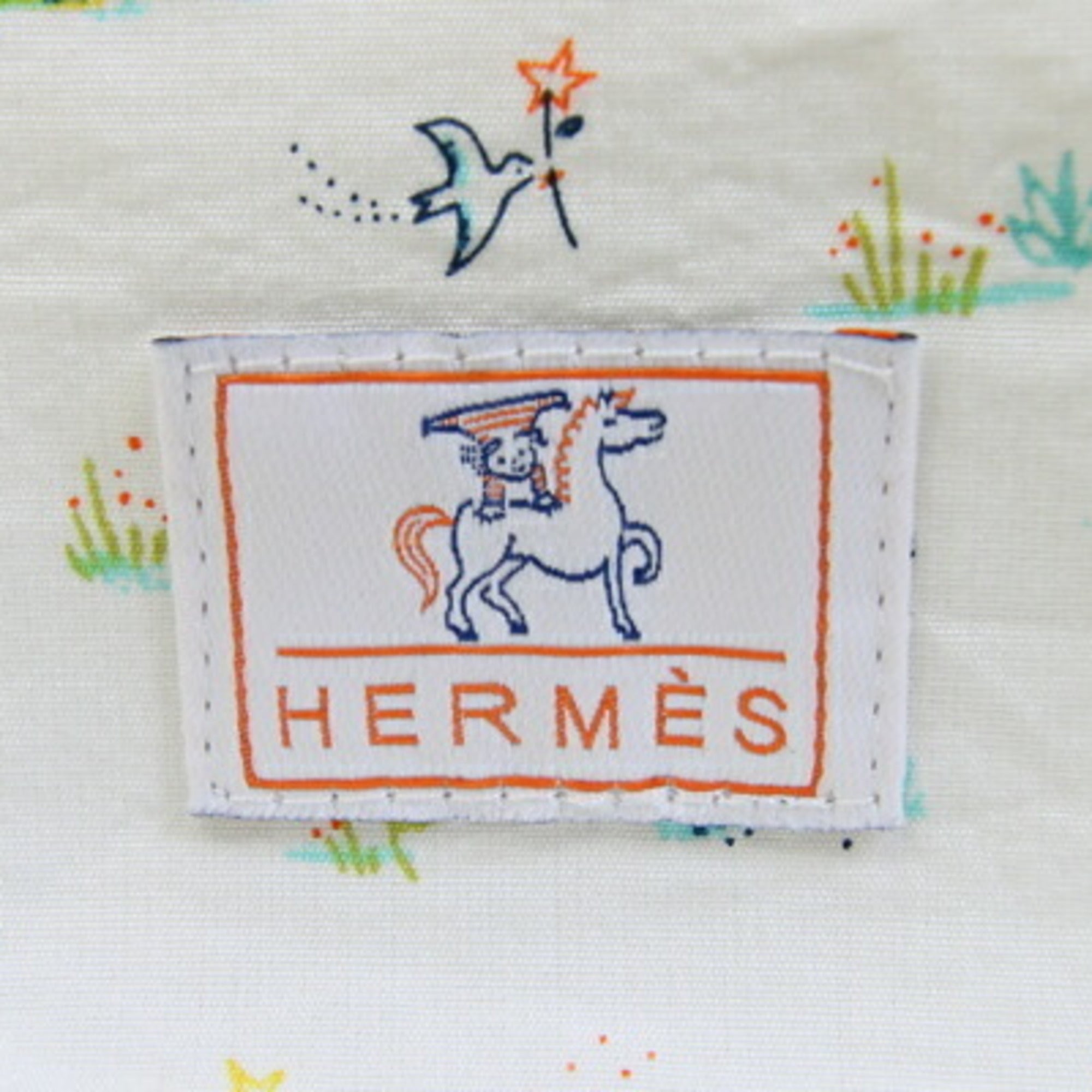 Hermes Green Vert Cotton Pouch (Pre-Owned)