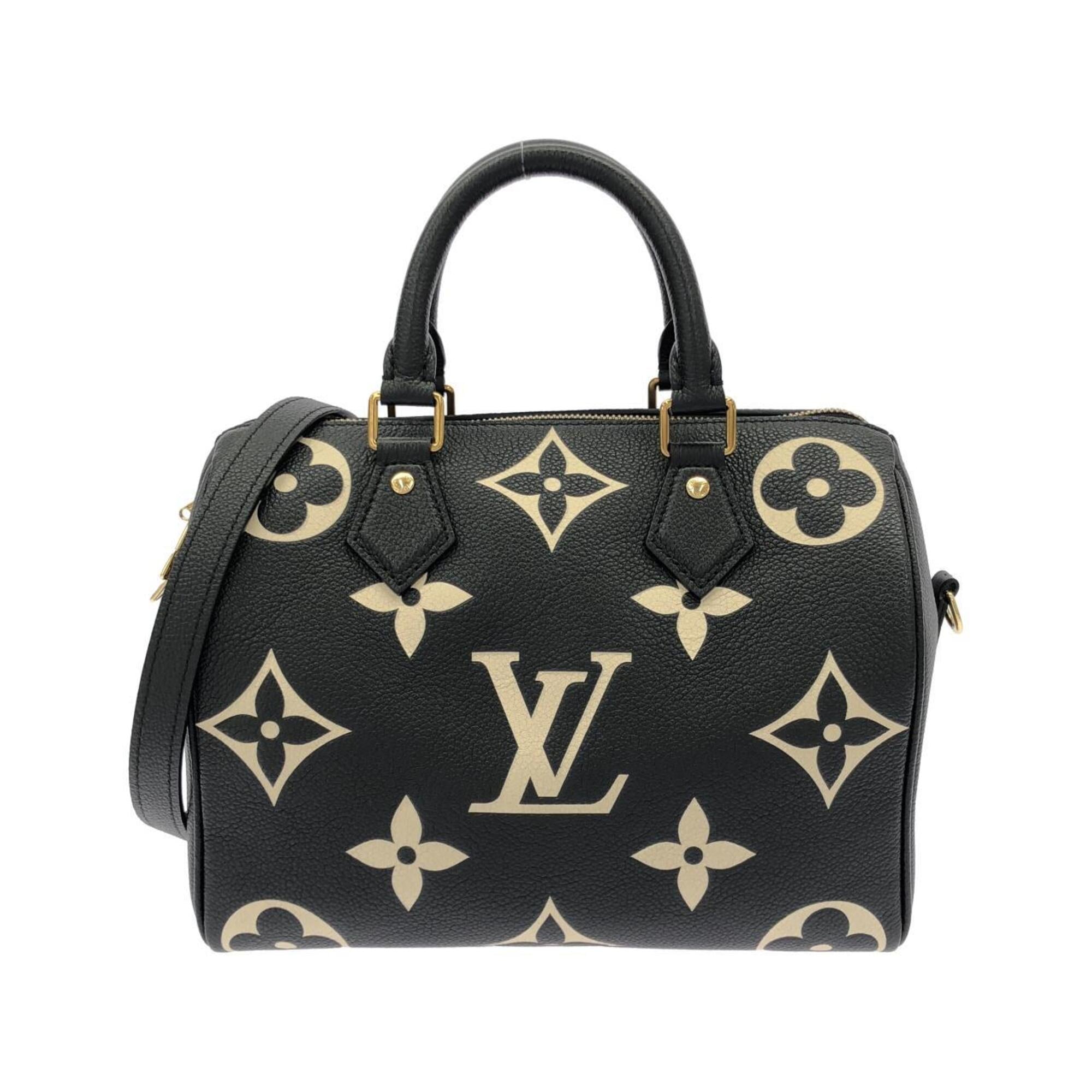 Louis Vuitton Monogram Empreinte Beige Black Leather Boston Bag (Pre-Owned)