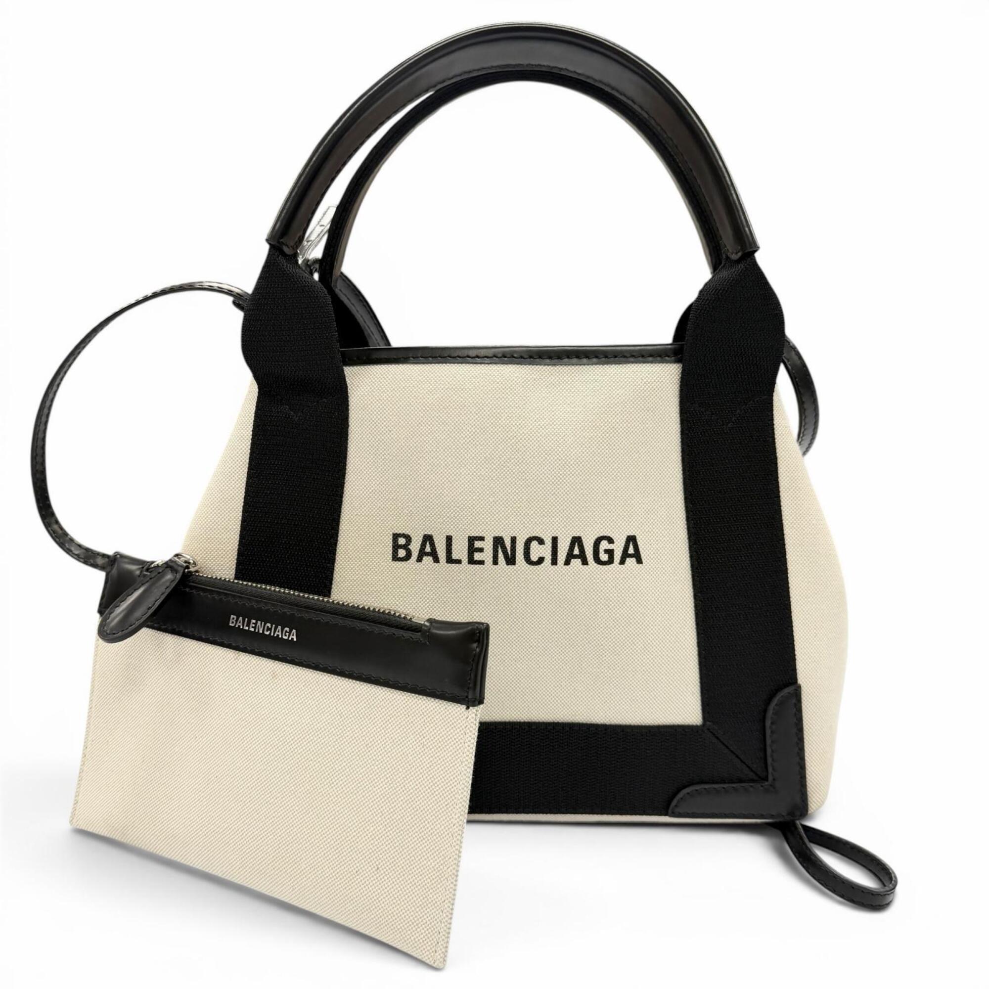 Balenciaga Black Canvas Leather Shoulder Bag (Pre-Owned)