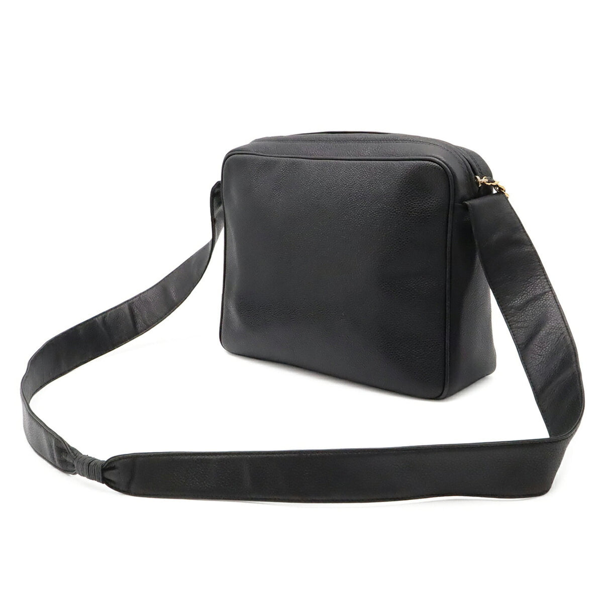 Chanel Black Grained Calfskin Shoulder Bag (Pre-Owned)