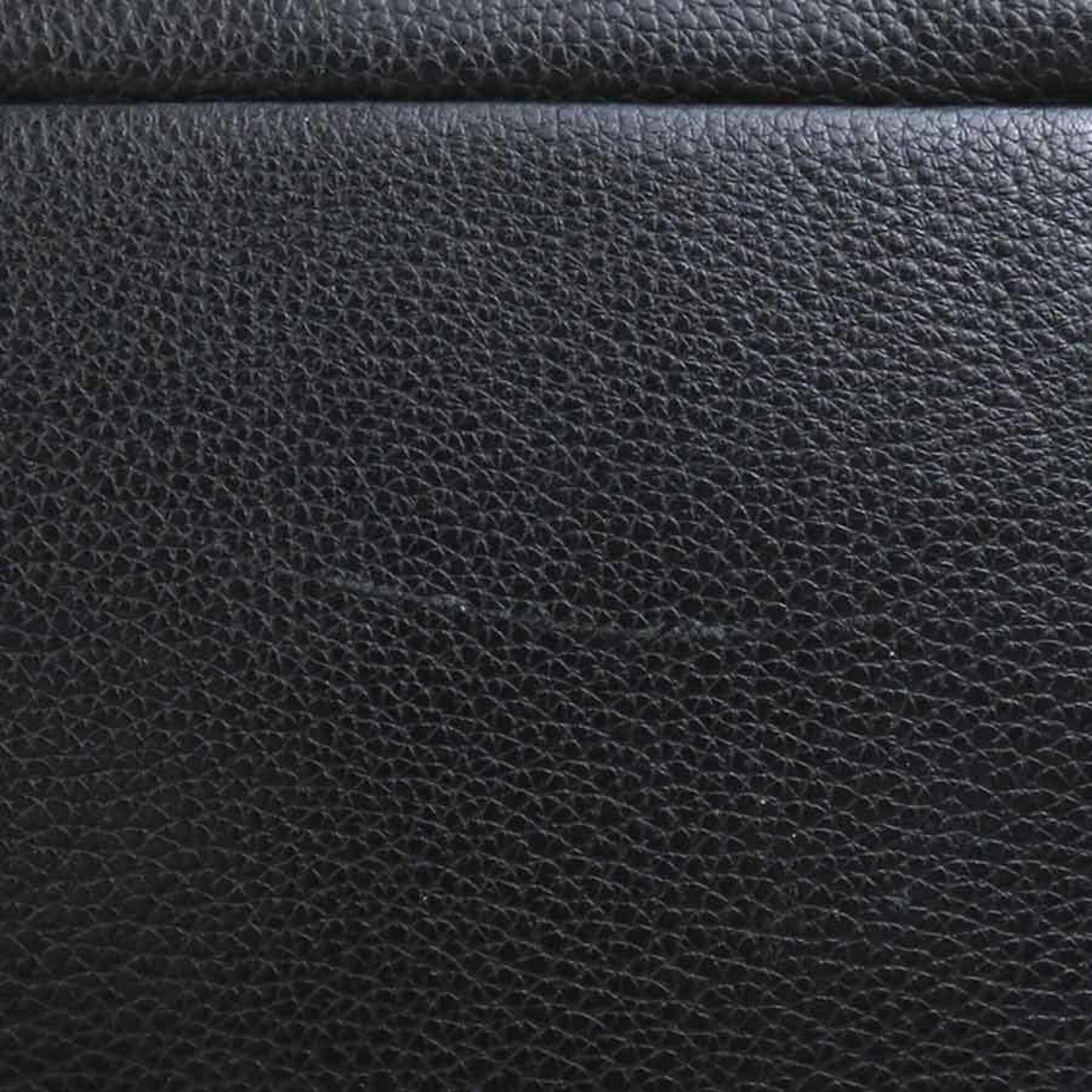 Longchamp Black Leather Shoulder Bag (Pre-Owned)