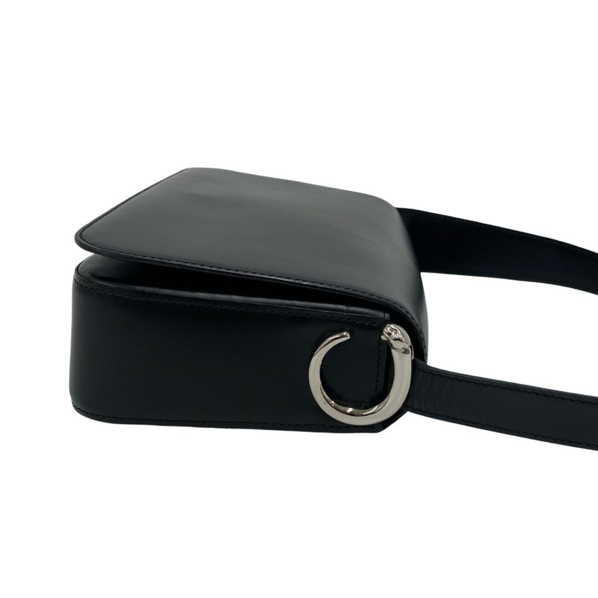 Cartier Black Leather Handbag Shoulder Bag (Pre-Owned)