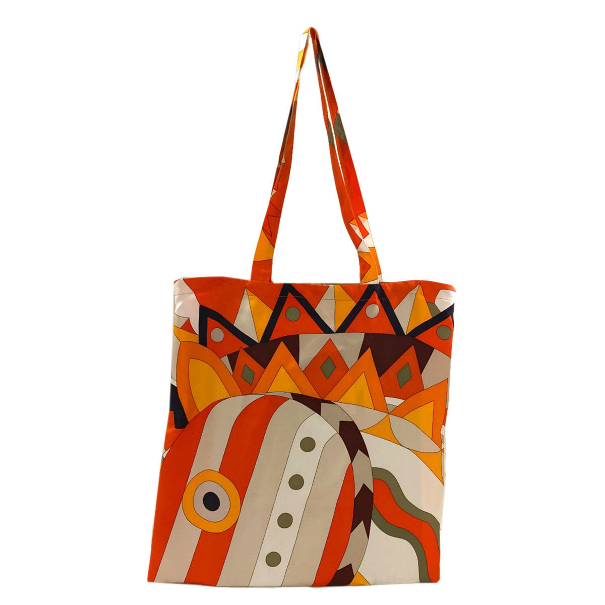 Hermes Orange Silk Eco-Bag Tote Bag (Pre-Owned)