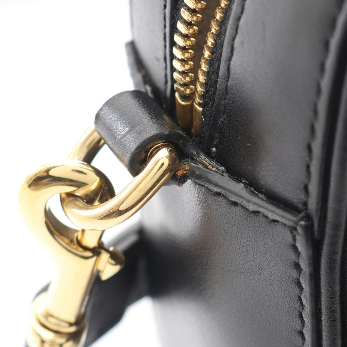 Gucci Black Leather Handbag Shoulder Bag (Pre-Owned)