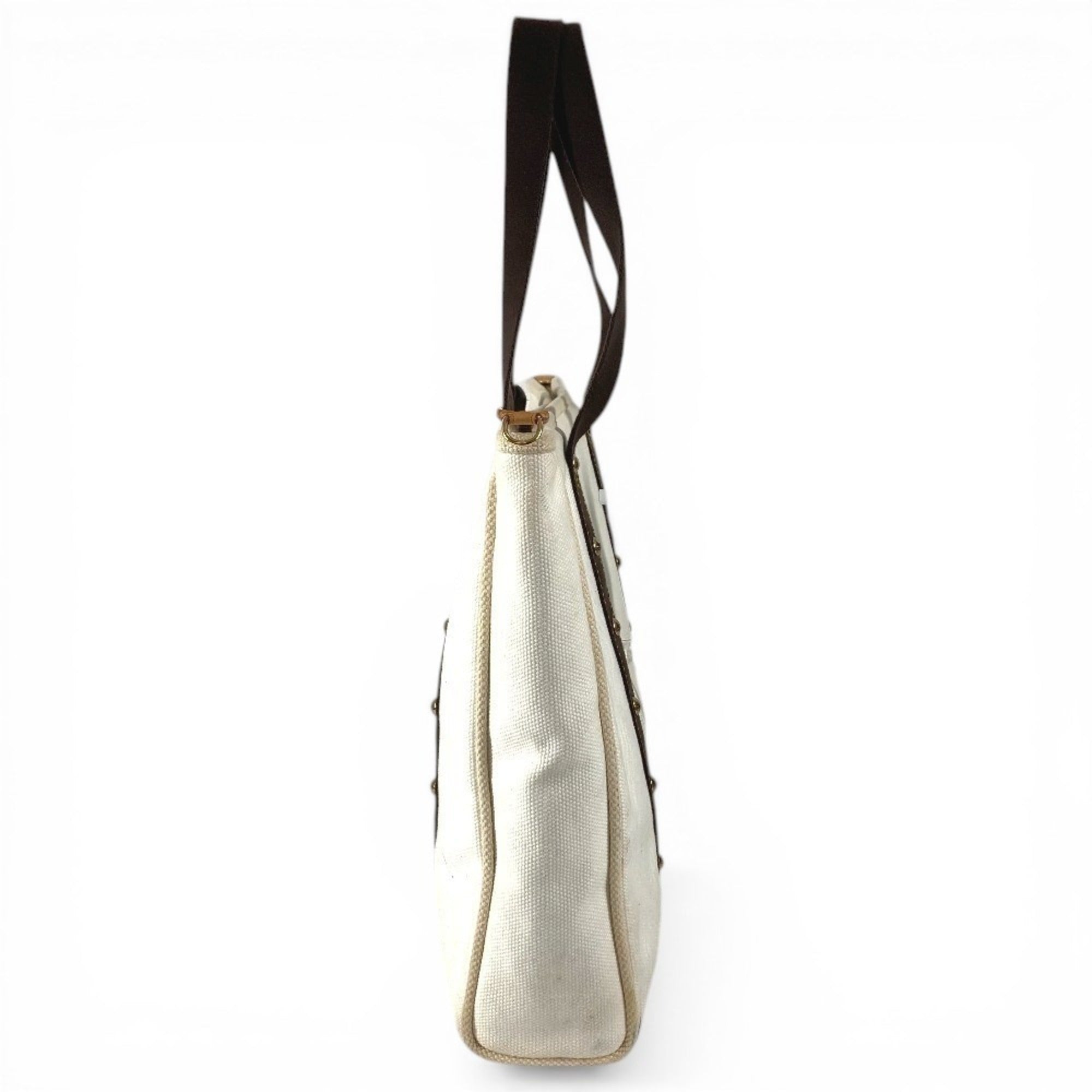 Louis Vuitton Antigua Ecru White Canvas Shoulder Bag Tote Bag (Pre-Owned)