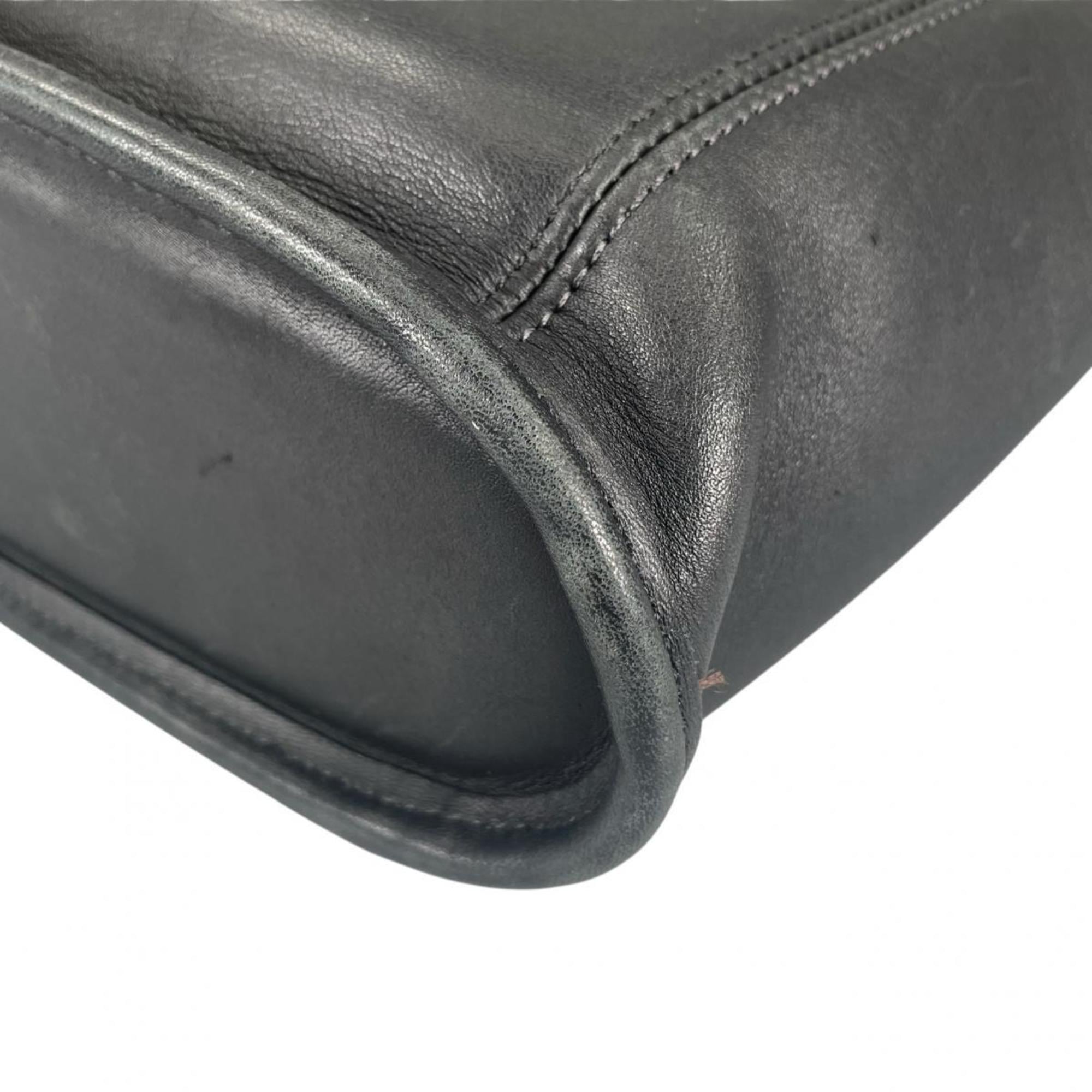 Coach Black Leather Handbag Shoulder Bag (Pre-Owned)