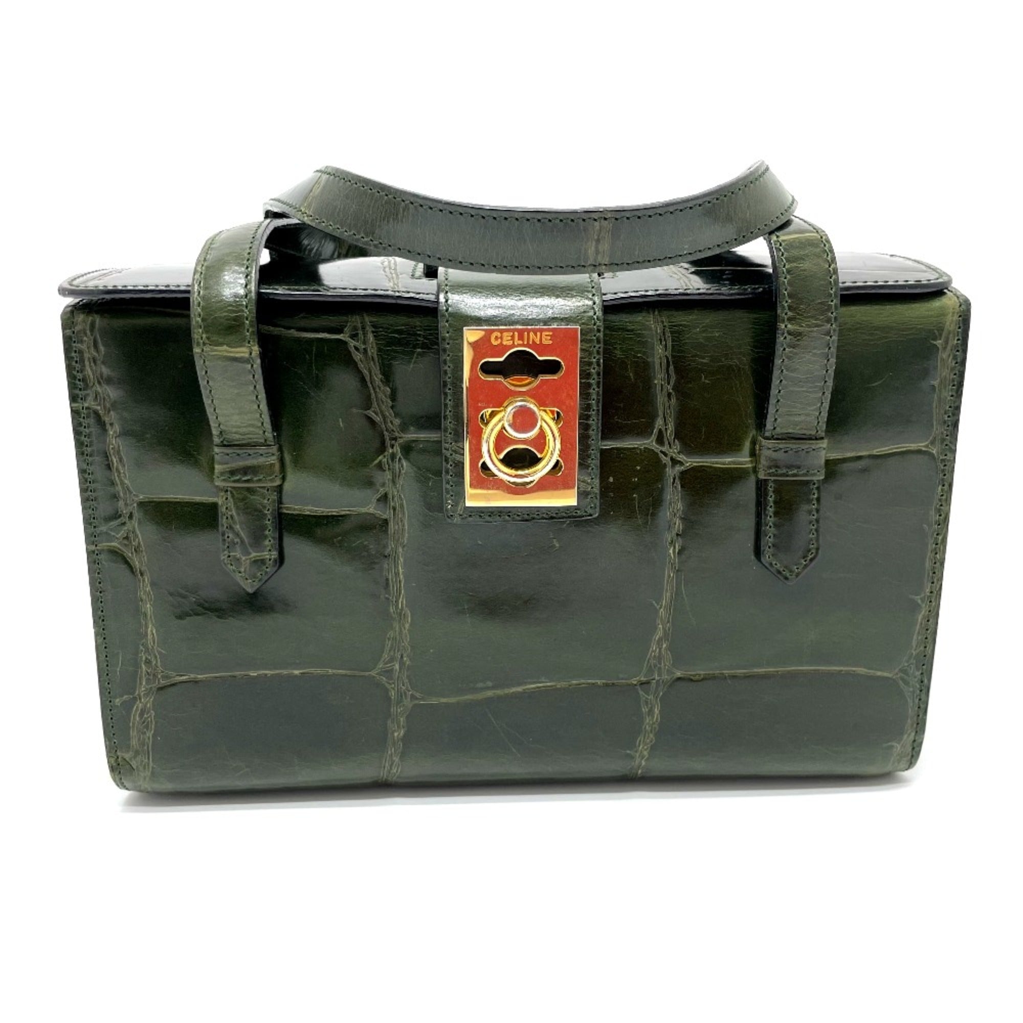 Celine Green Leather Handbag (Pre-Owned)