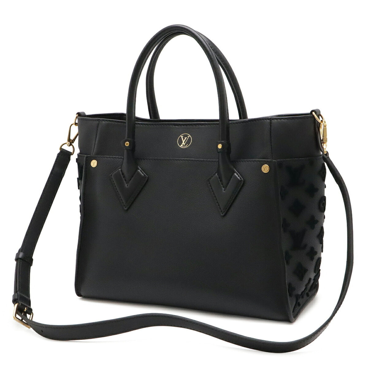 Louis Vuitton Black Noir Leather Handbag Shoulder Bag (Pre-Owned)