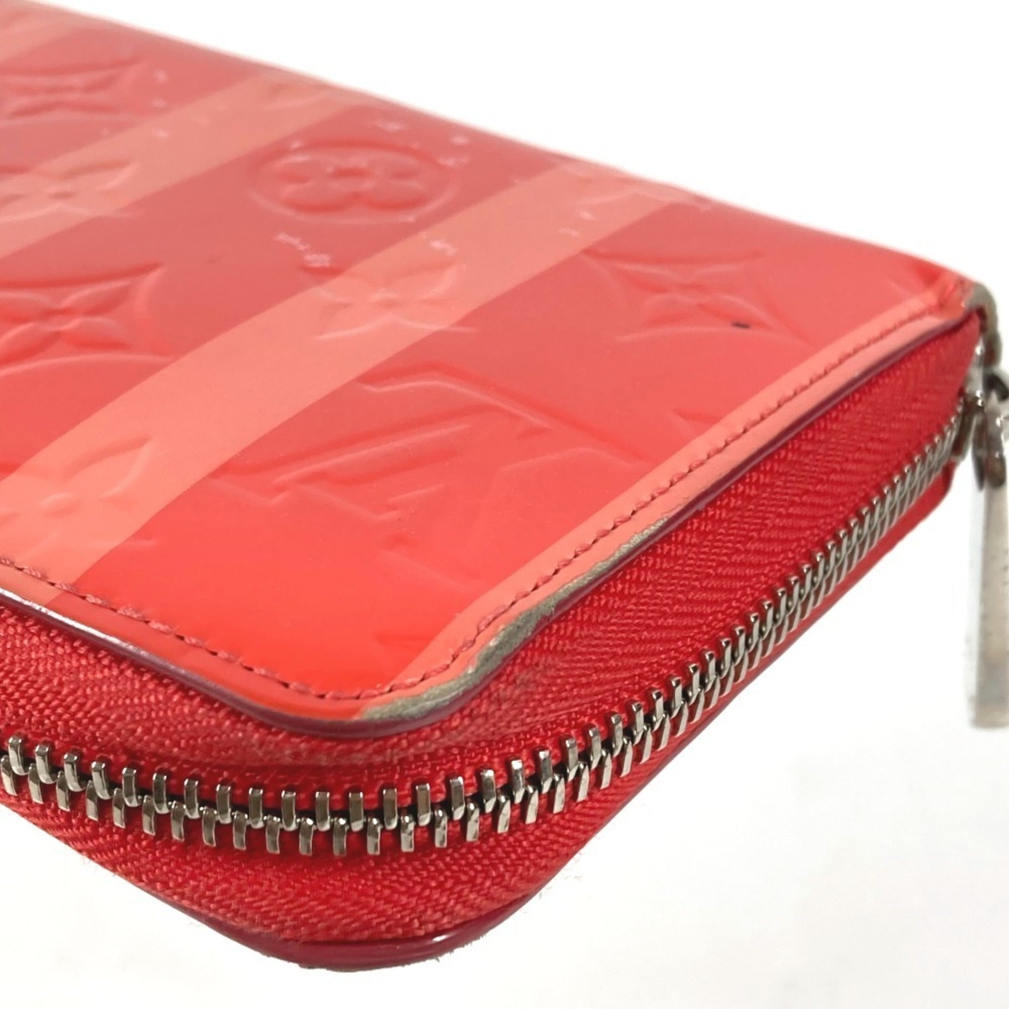 Louis Vuitton Galle Pink Poppy Petal Monogram Vernis Rayures Long Wallet (Bi-Fold) (Pre-Owned)