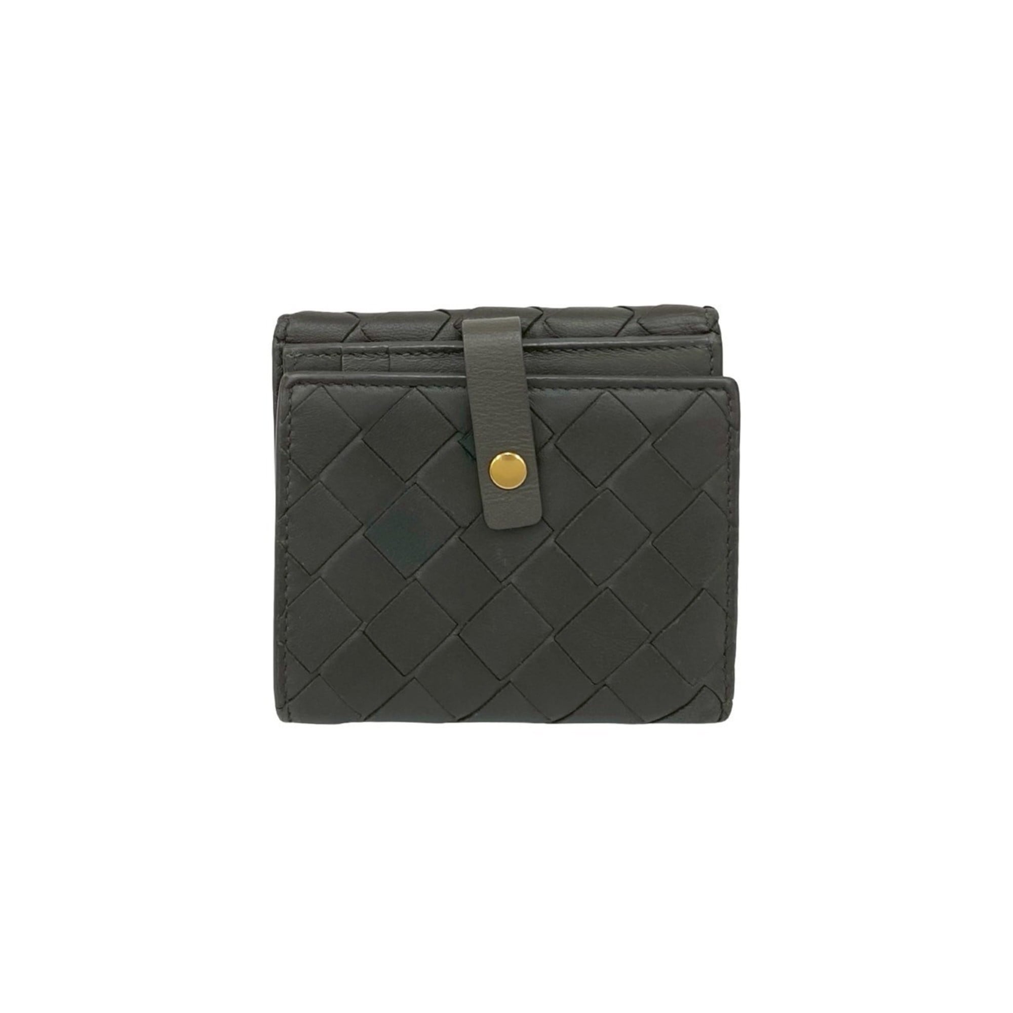 Bottega Veneta Gray Leather Wallet (Bi-Fold) (Pre-Owned)